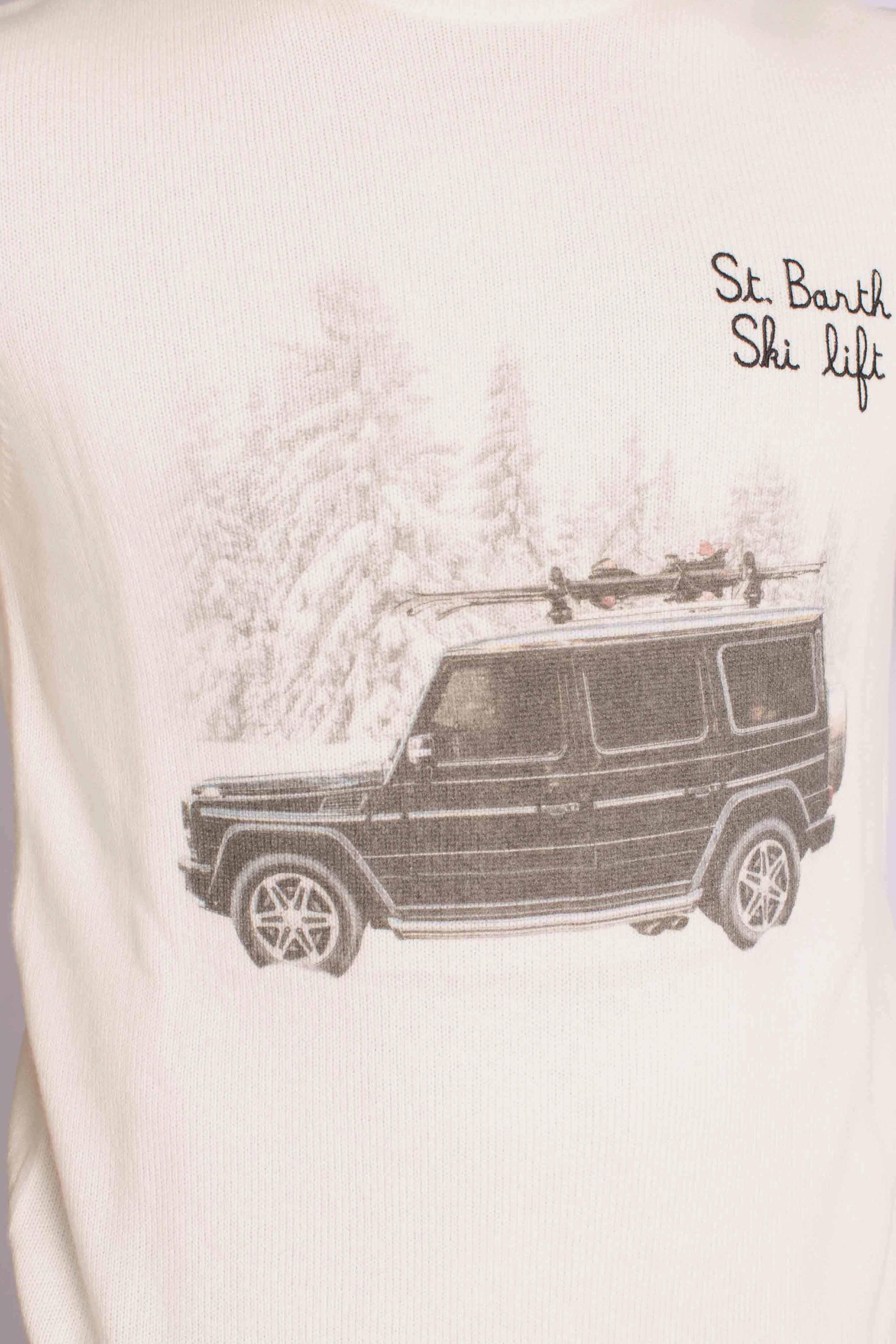 Maglia Uomo "St. Barth Ski Lift" Panna HER002201594I MC2 SAINT BARTH