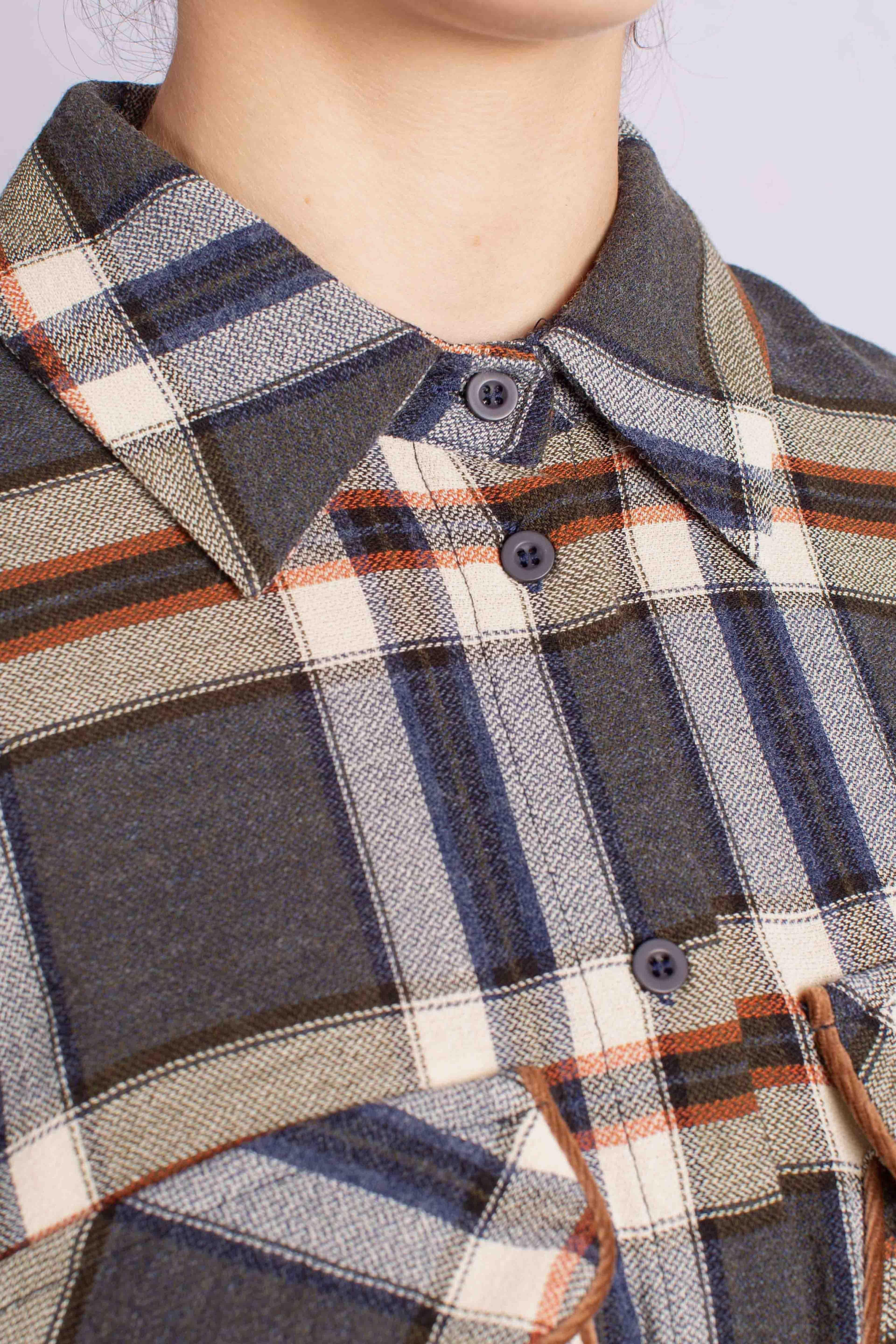 Abito Camicia a Quadri con Cintura in Vita ALO6YBGCA1998 DIXIE