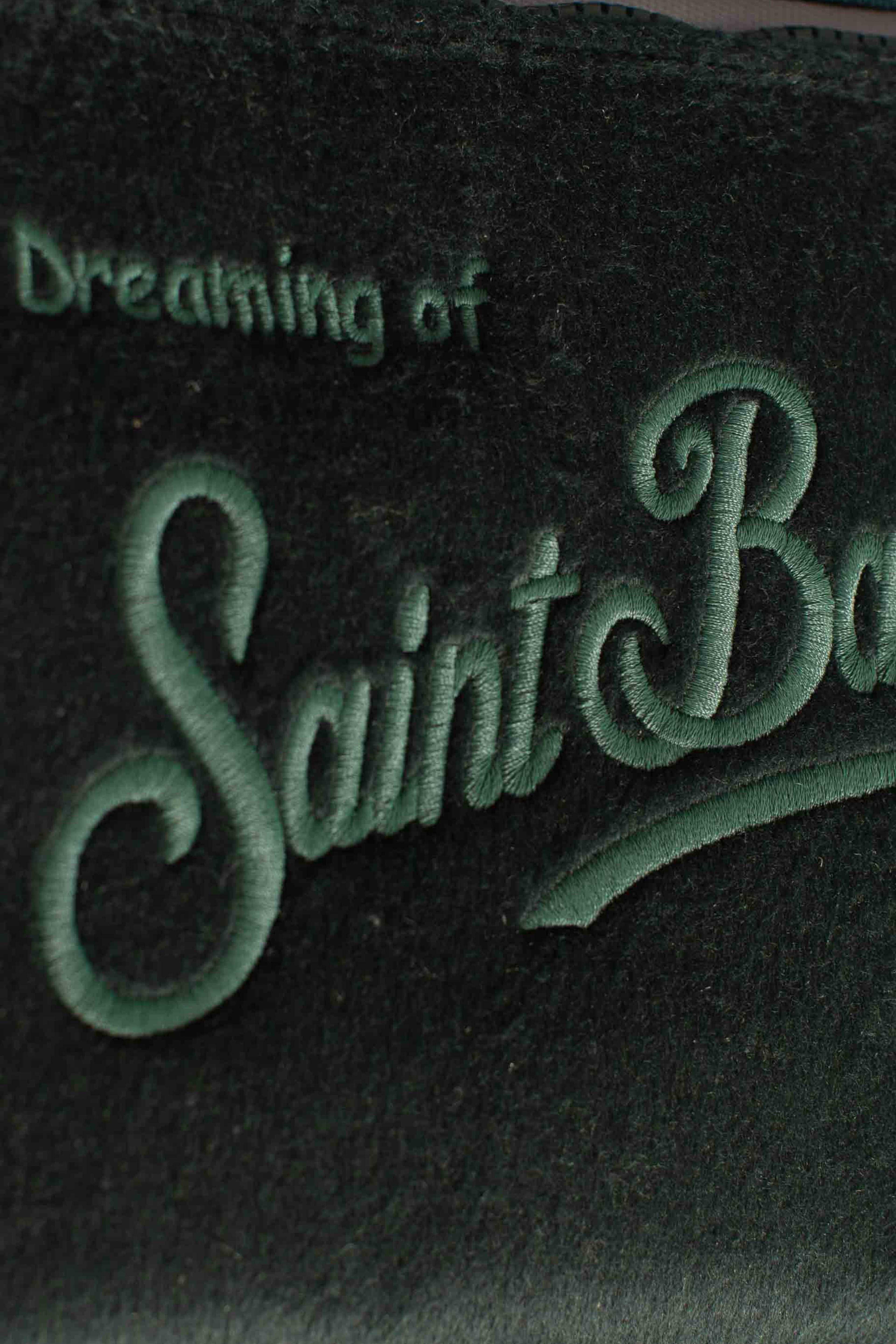 Pochette Aline in effetto velluto green - "Dreaming of Saint Barth Winter Paradise" ALI002800302I MC2 SAINT BARTH