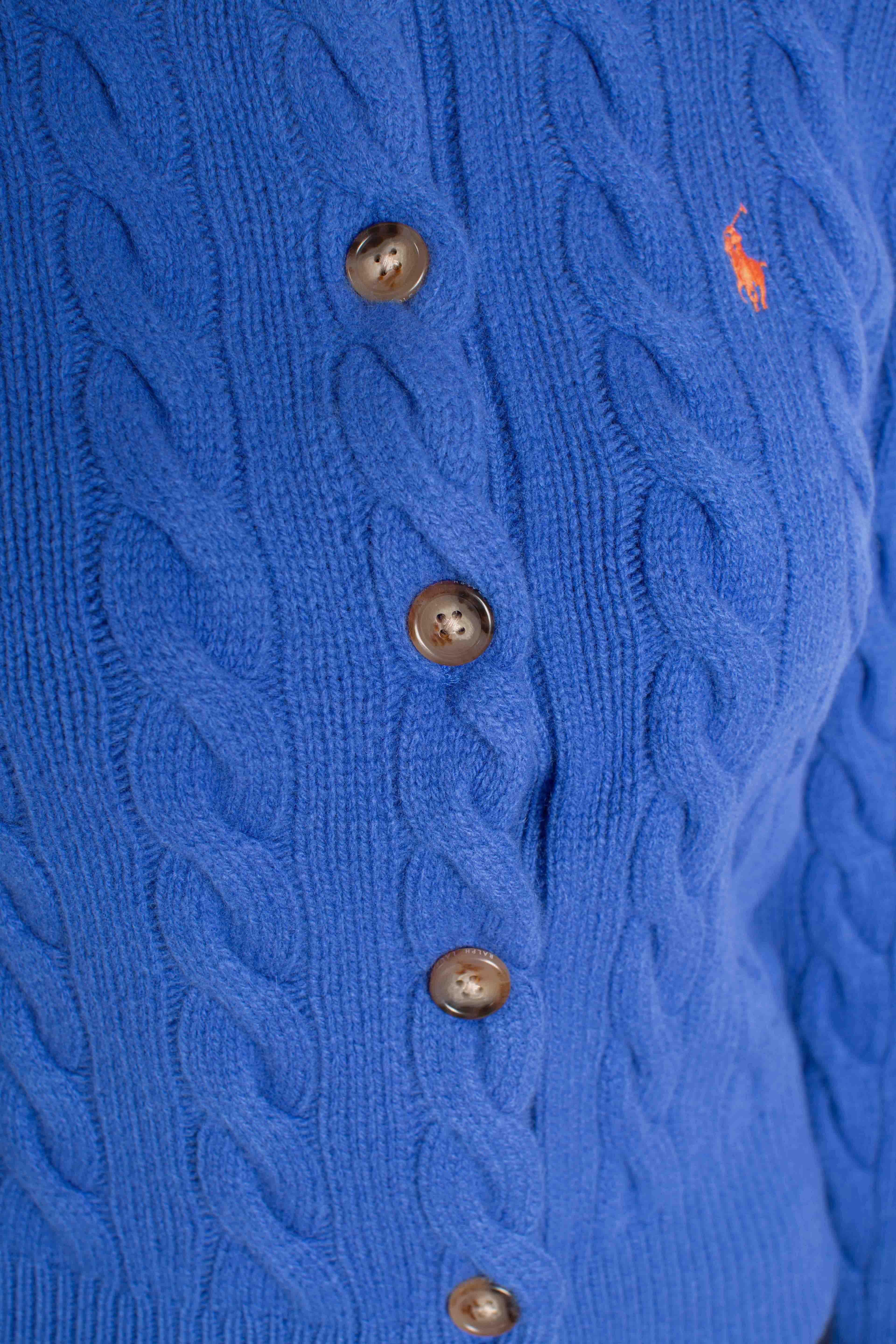 Cardigan a trecce in lana e cashmere blue 211972104012 POLO RALPH LAUREN