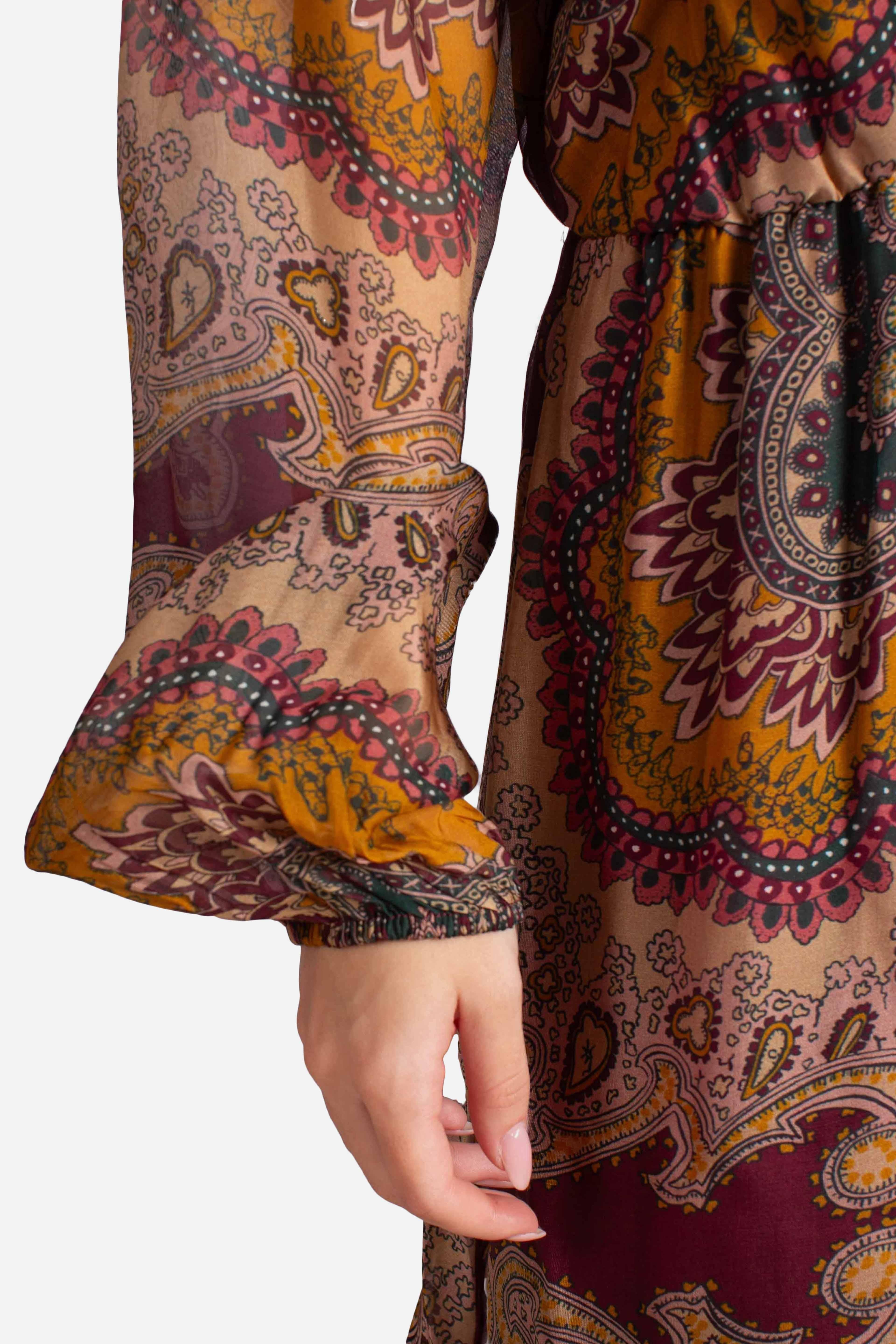 Abito lungo fantasia paisley A207Y006A3998 DIXIE