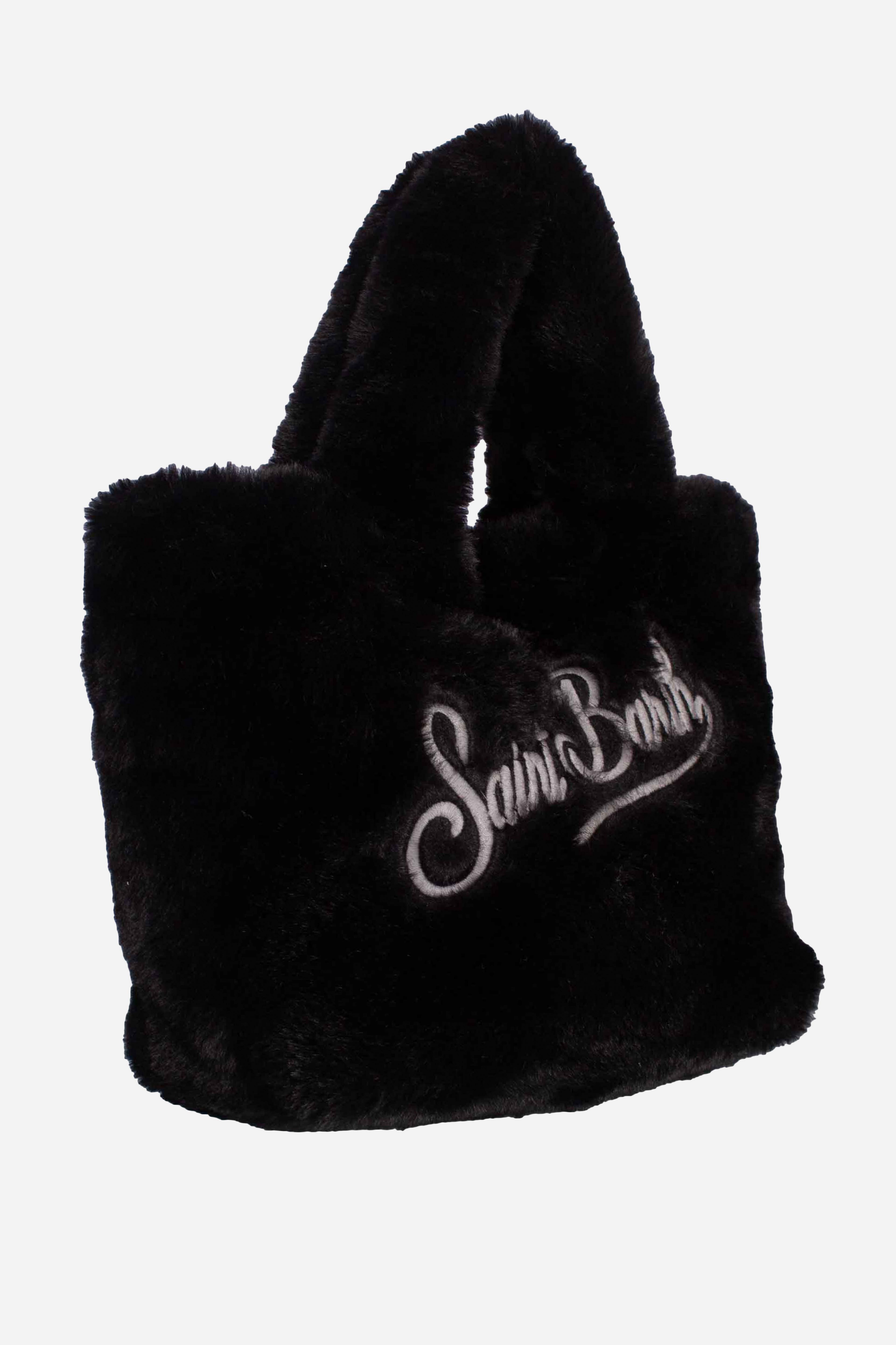 Borsa Pelliccia black con Logo Ricamato VAMI02100292I MC2 SAINT BARTH