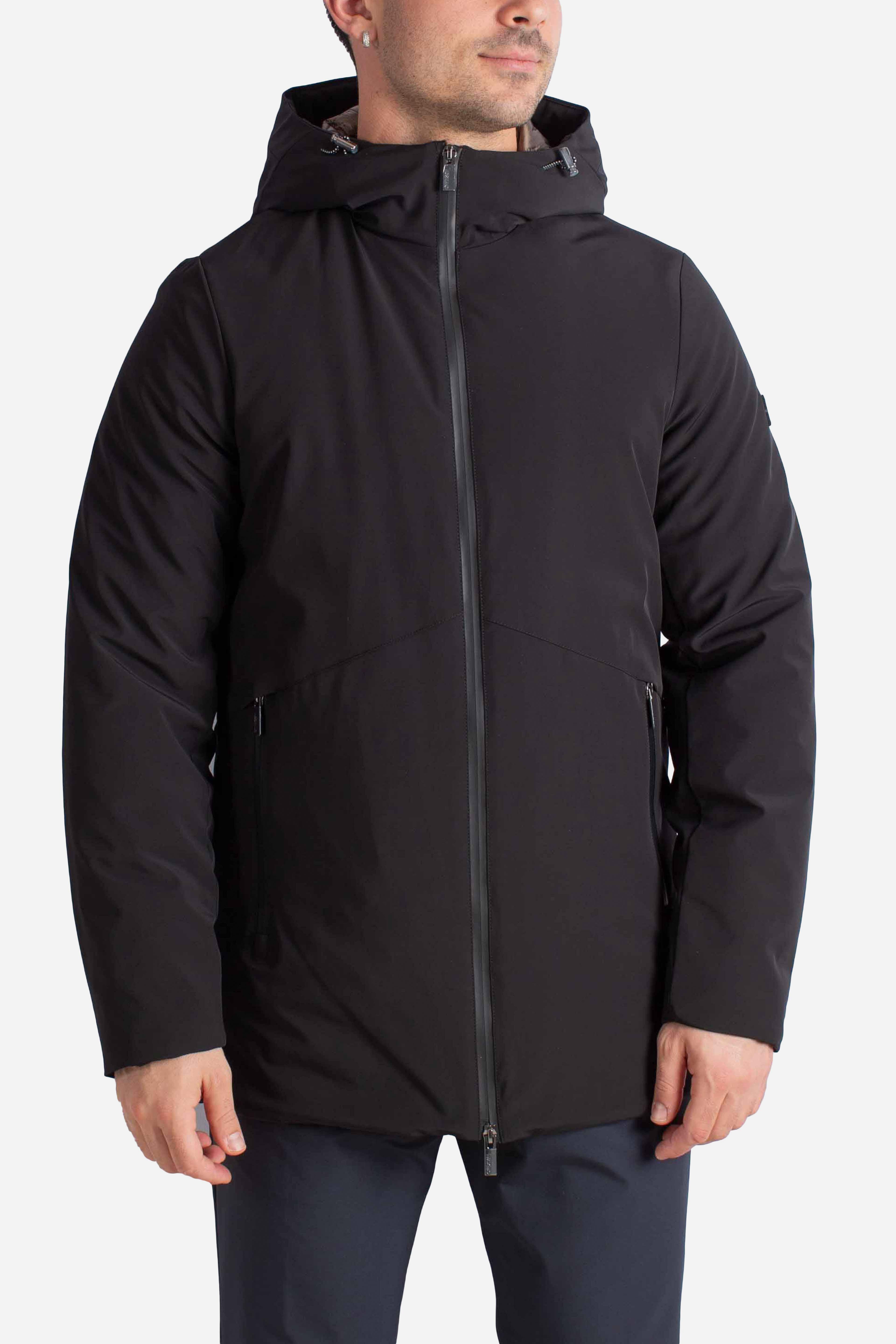 Parka Tecnico nero con Imbottitura Sorona® Thermo Insulation System HE9440006NERO HERNO