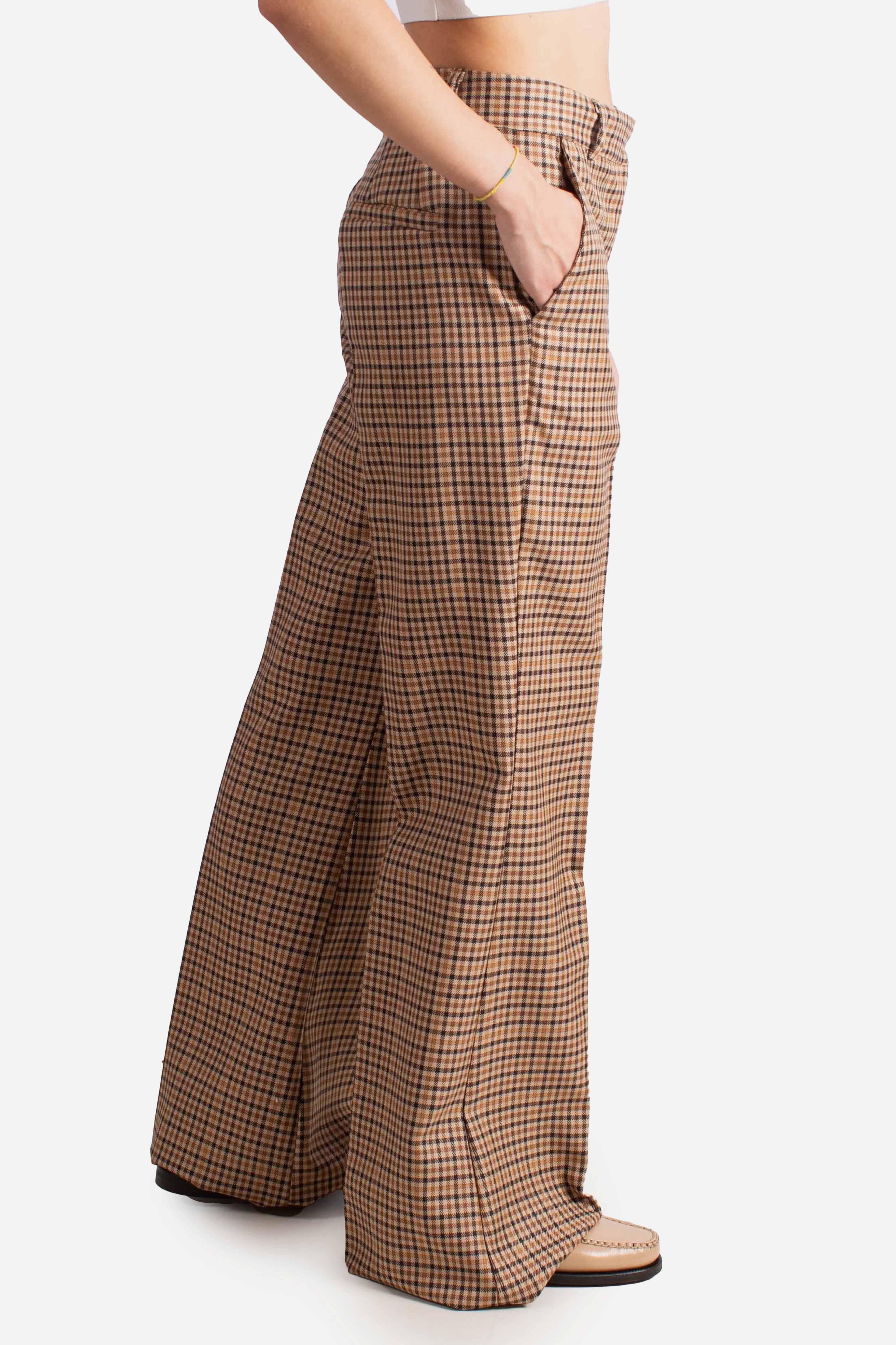 Pantalone Donna in Lana Fantasia Principe di Galles PDN9YCCA1880 DIXIE