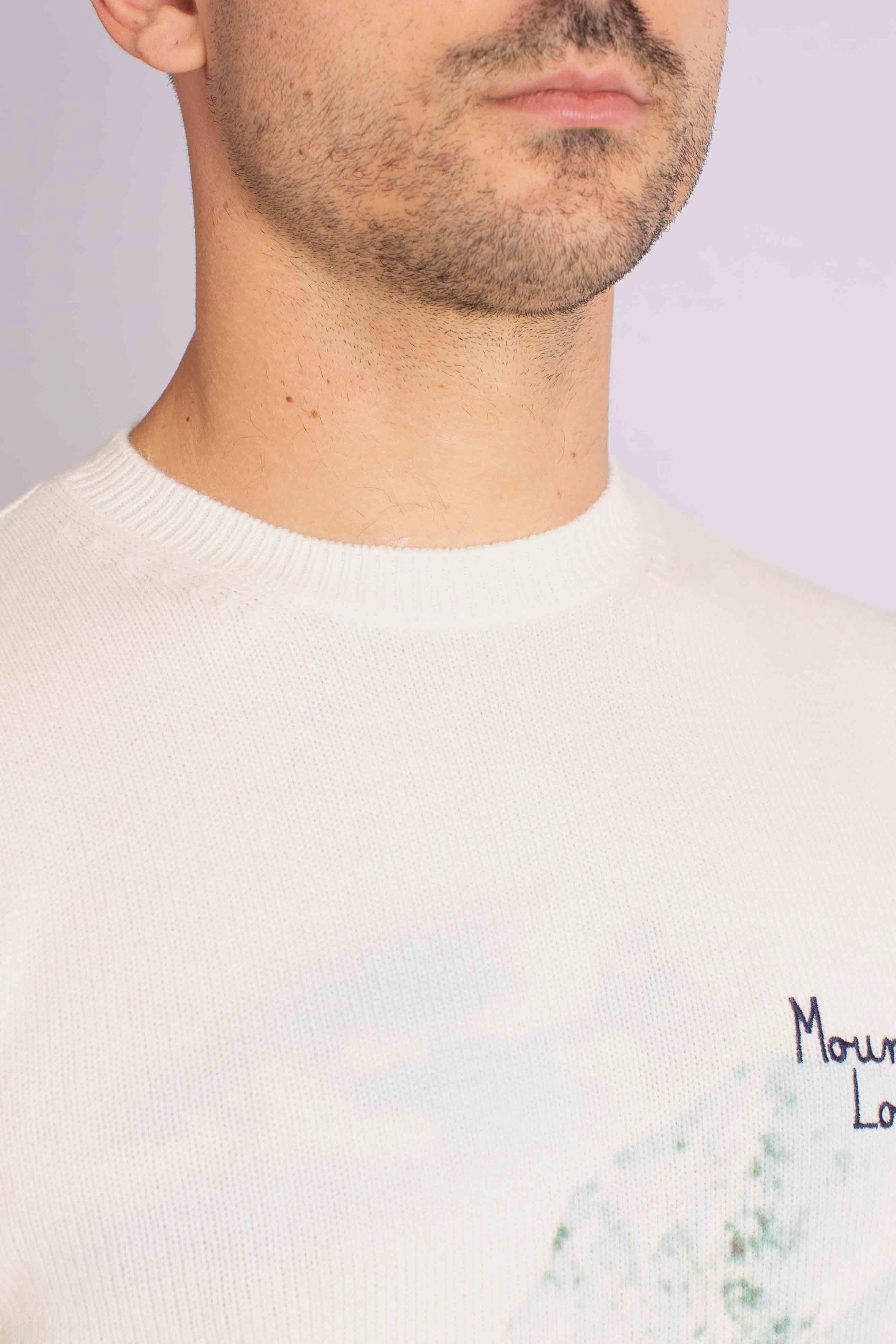 Maglia Uomo "Mountain Lover" Panna HER002200109I MC2 SAINT BARTH