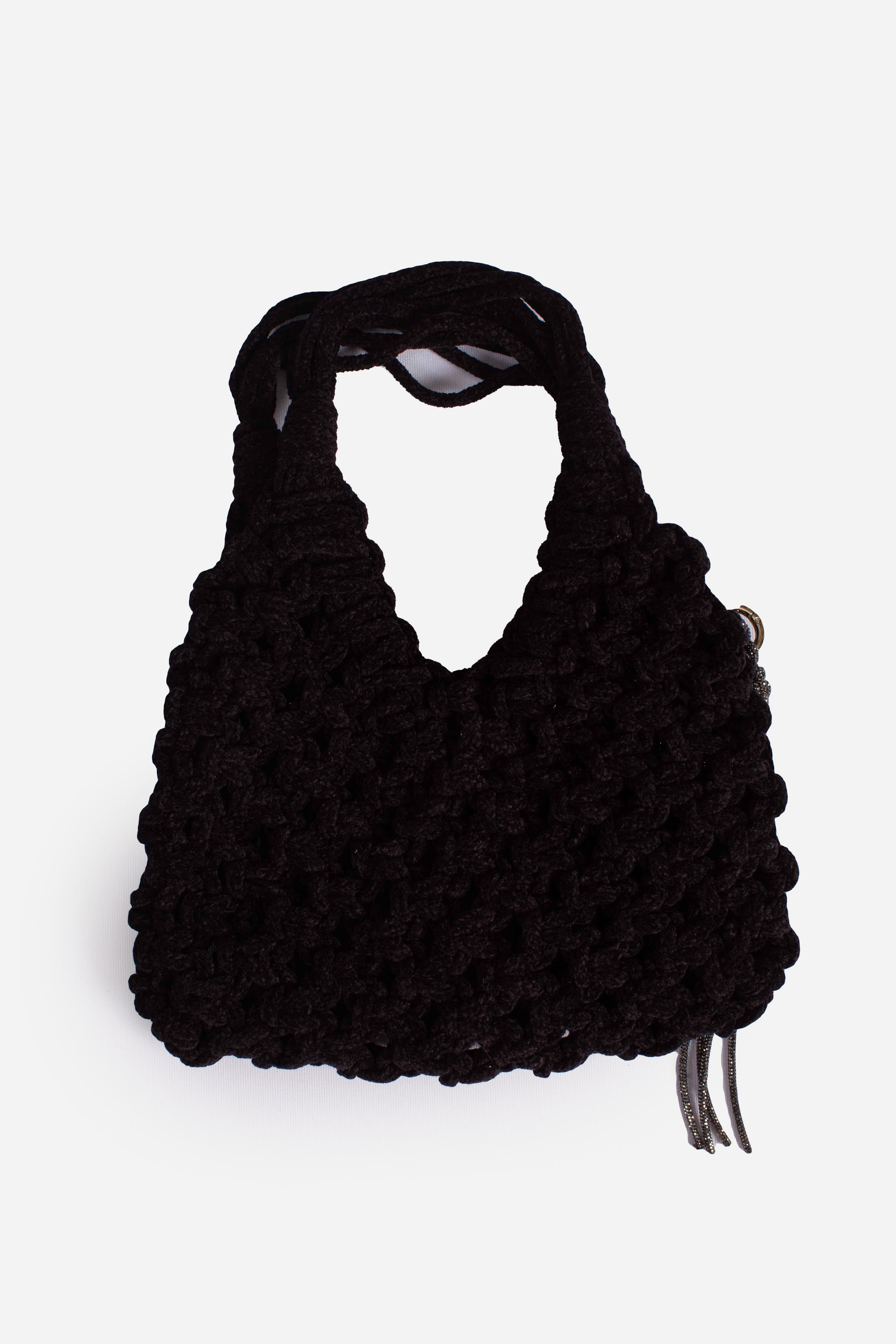 borsa VANNIFIQUE BIG VELVET CHARMS black VANNIFIQUE BIG VELVET CHARMSBLACK HIBOURAMA