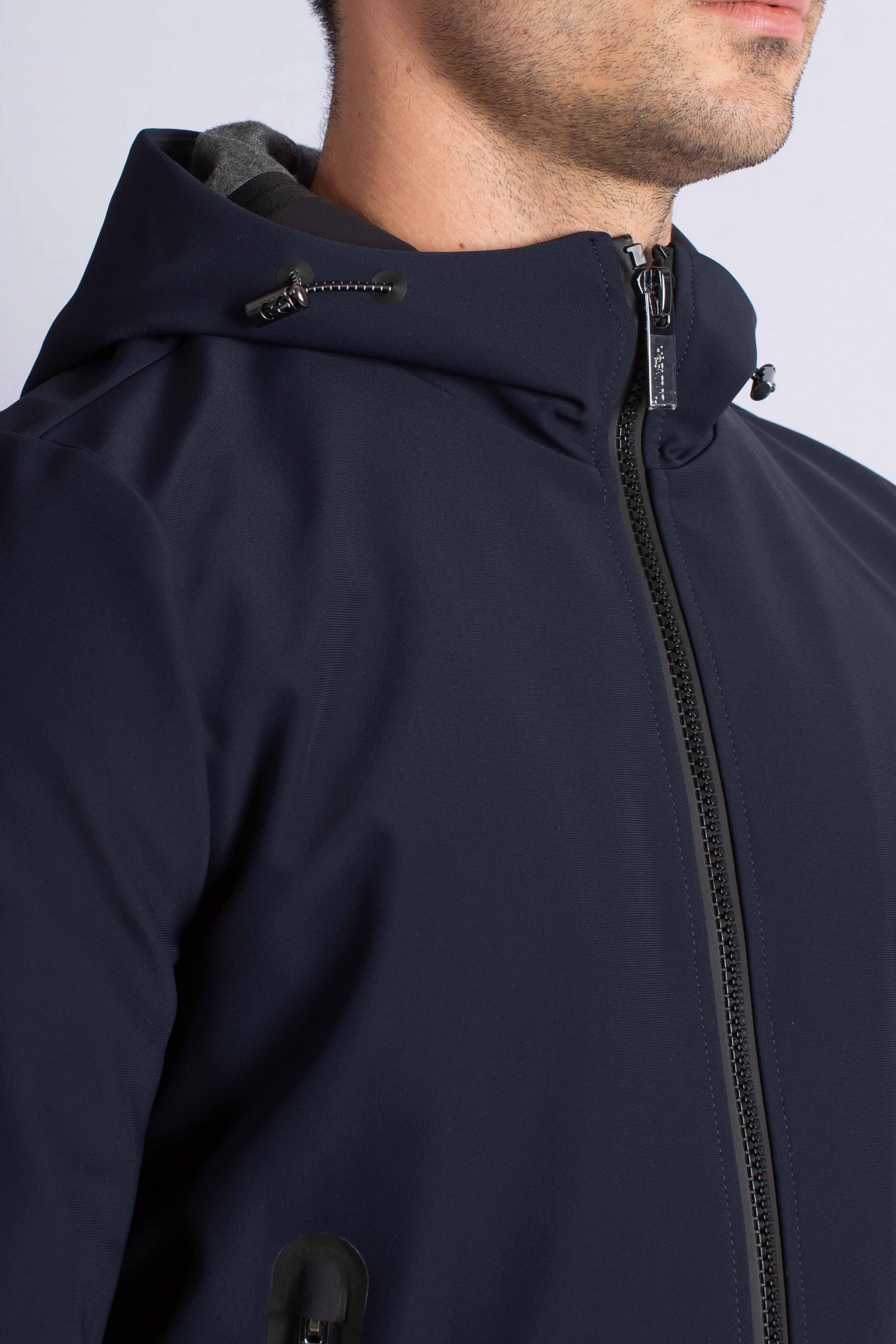 Giubbino Softshell blue con Cappuccio HE9440023BLUE HESKIMO