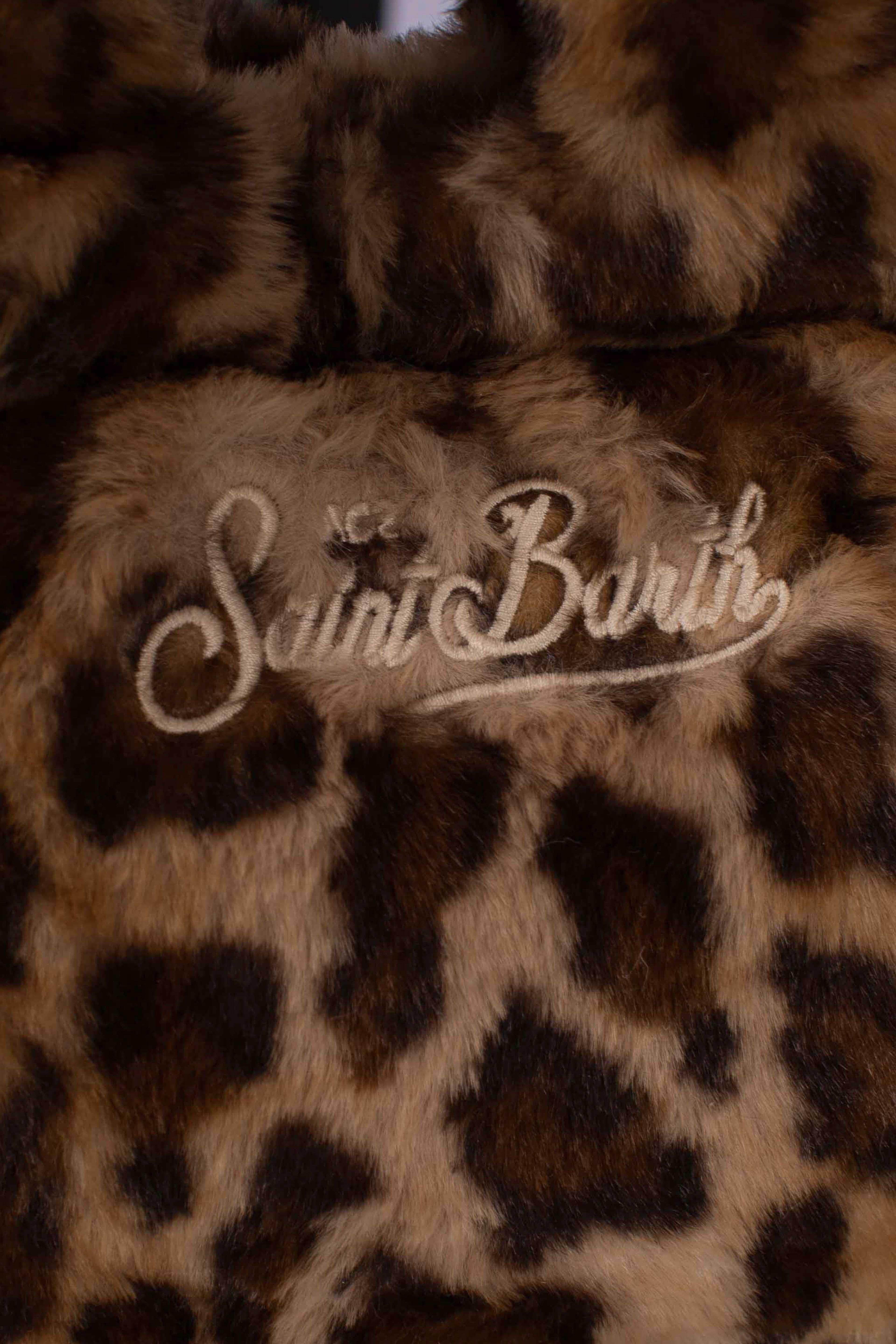 Borsa Pelliccia Leopardata con Logo Ricamato VAMI02100291I MC2 SAINT BARTH