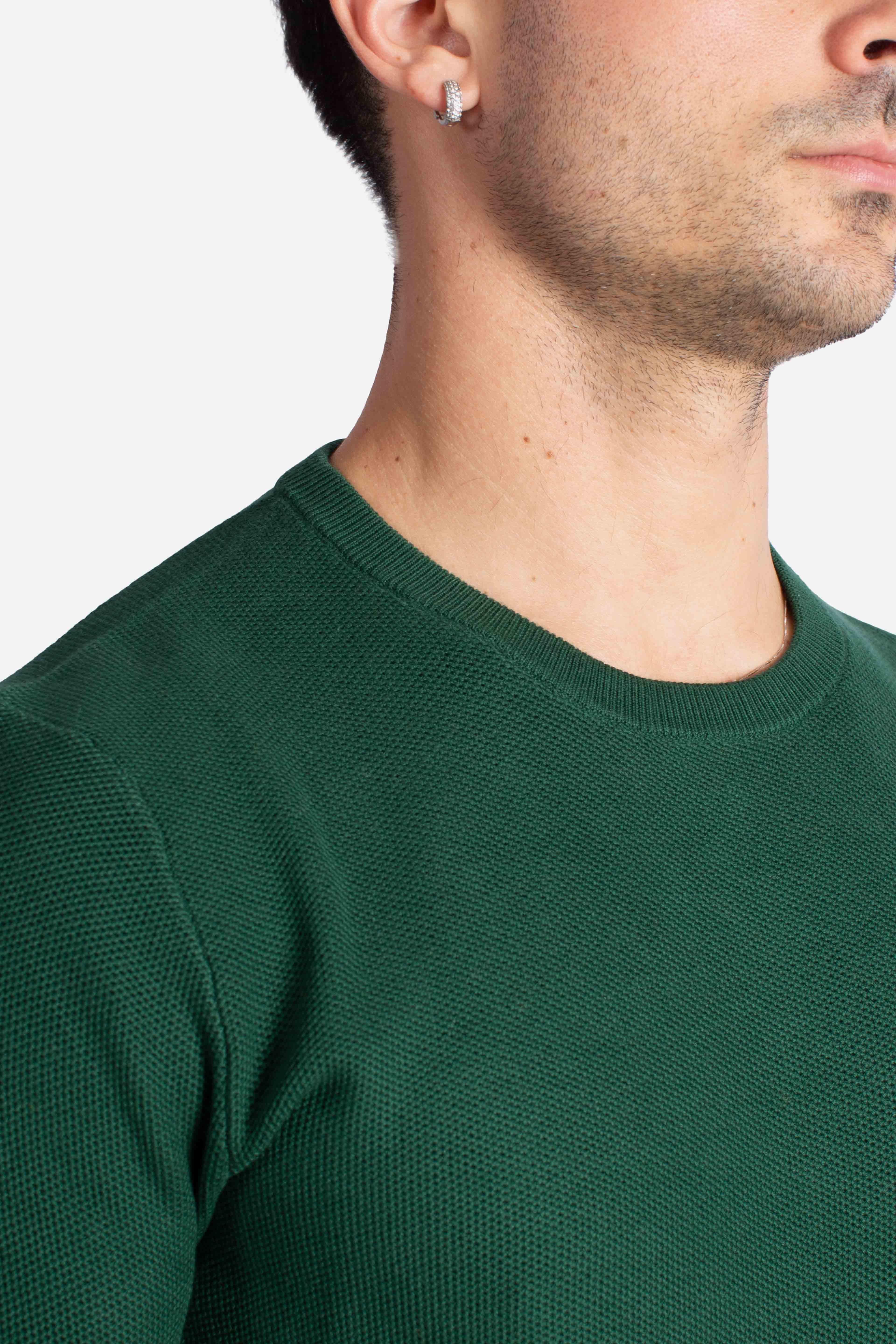 Maglia a girocollo effetto texture green 710918163521 POLO RALPH LAUREN