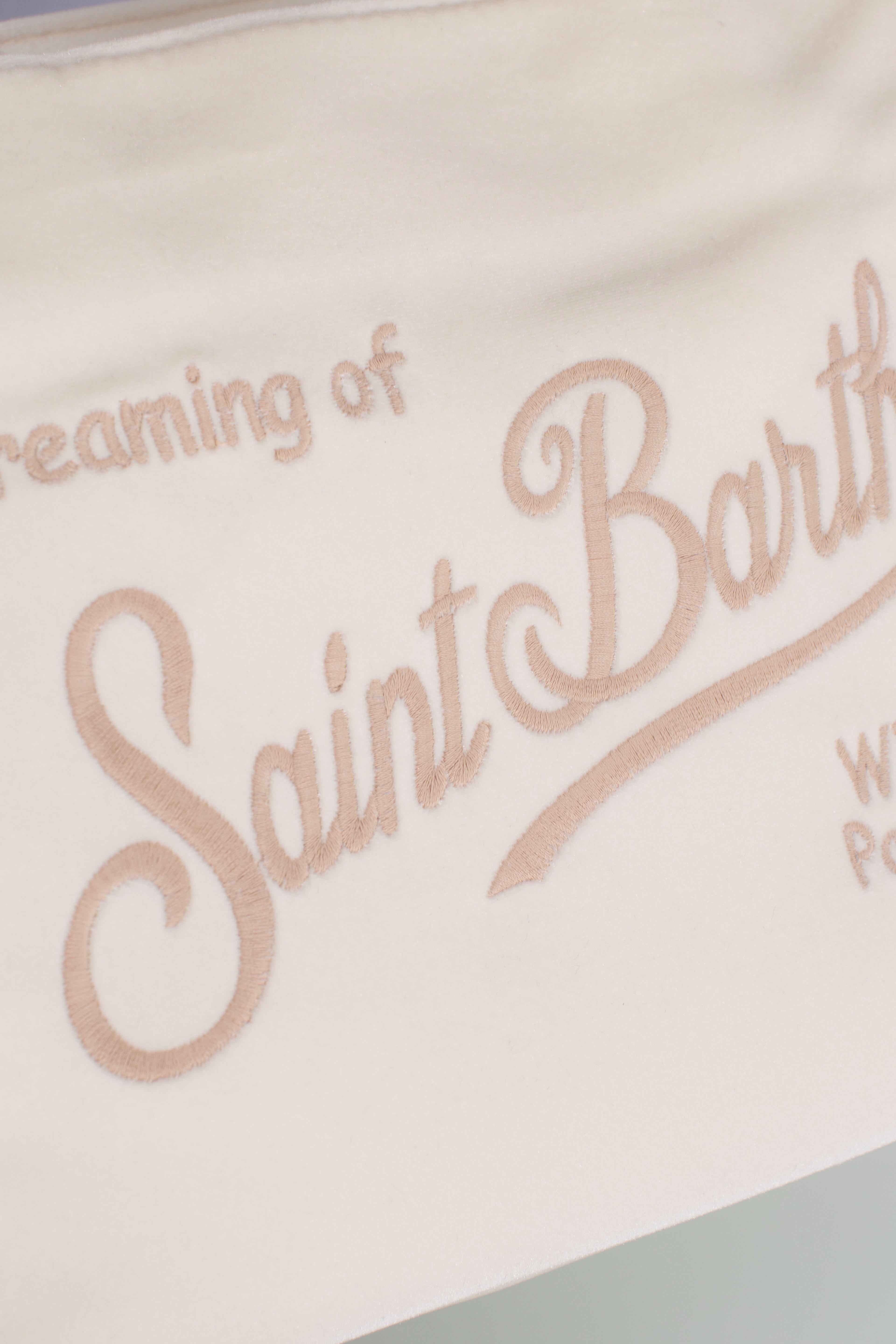 Borsa Colette velvet Dreaming of Saint Barth Winter Paradise white COL003801320I MC2 SAINT BARTH