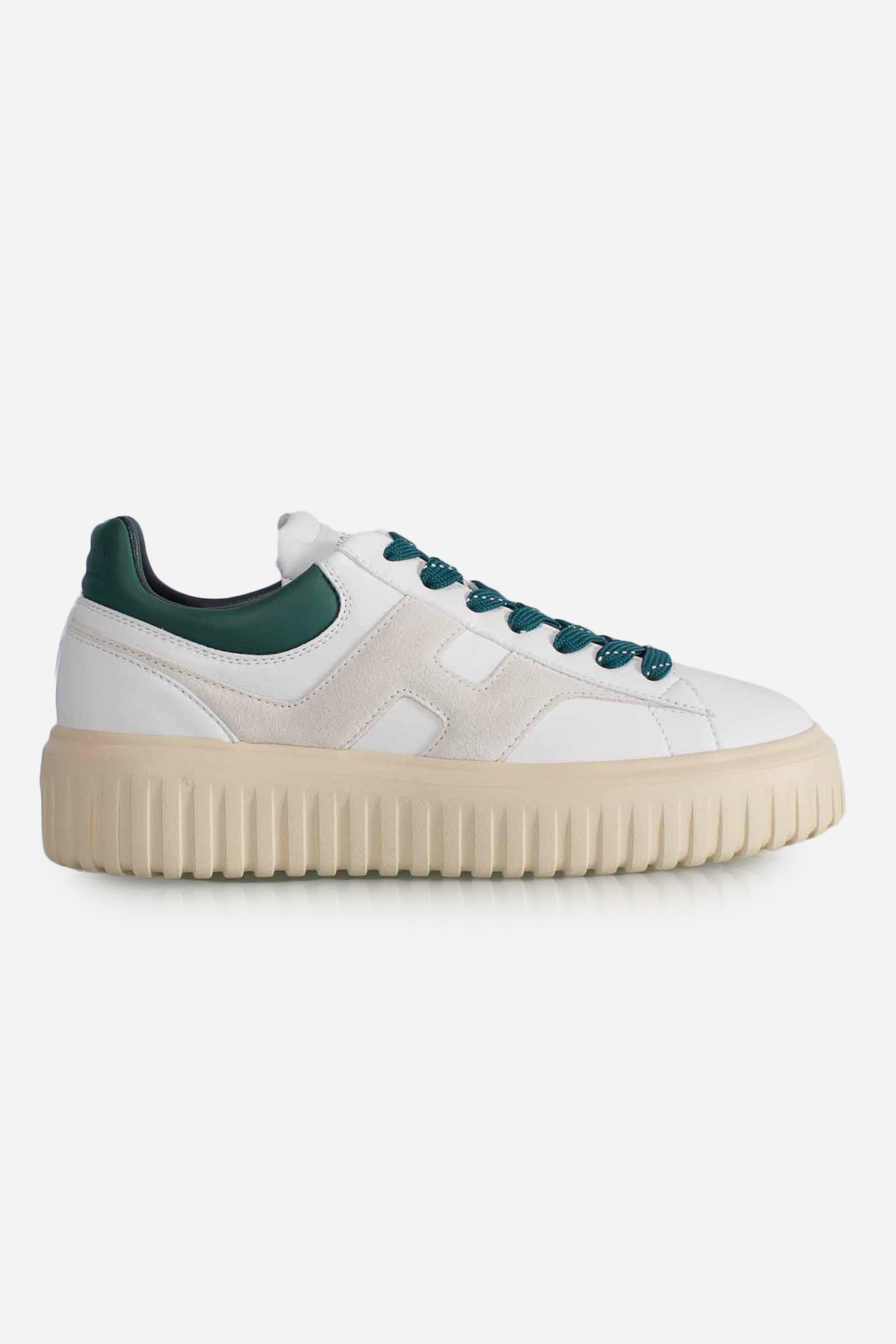 Sneakers H-Stripes bianco verde HXM6450FE91UIT0BAW HOGAN