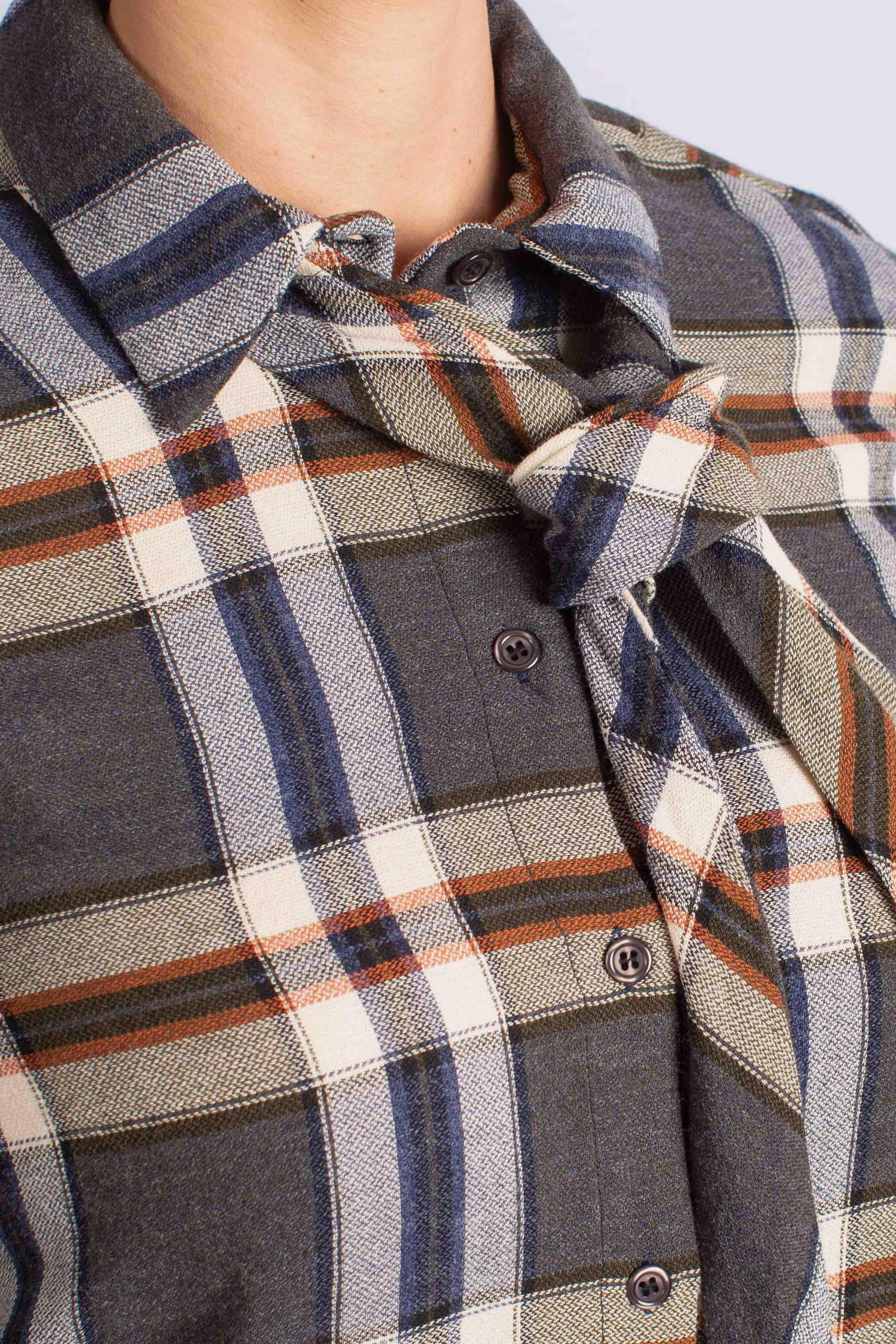 Camicia a quadri con fiocco CFALYBGUA1998 DIXIE