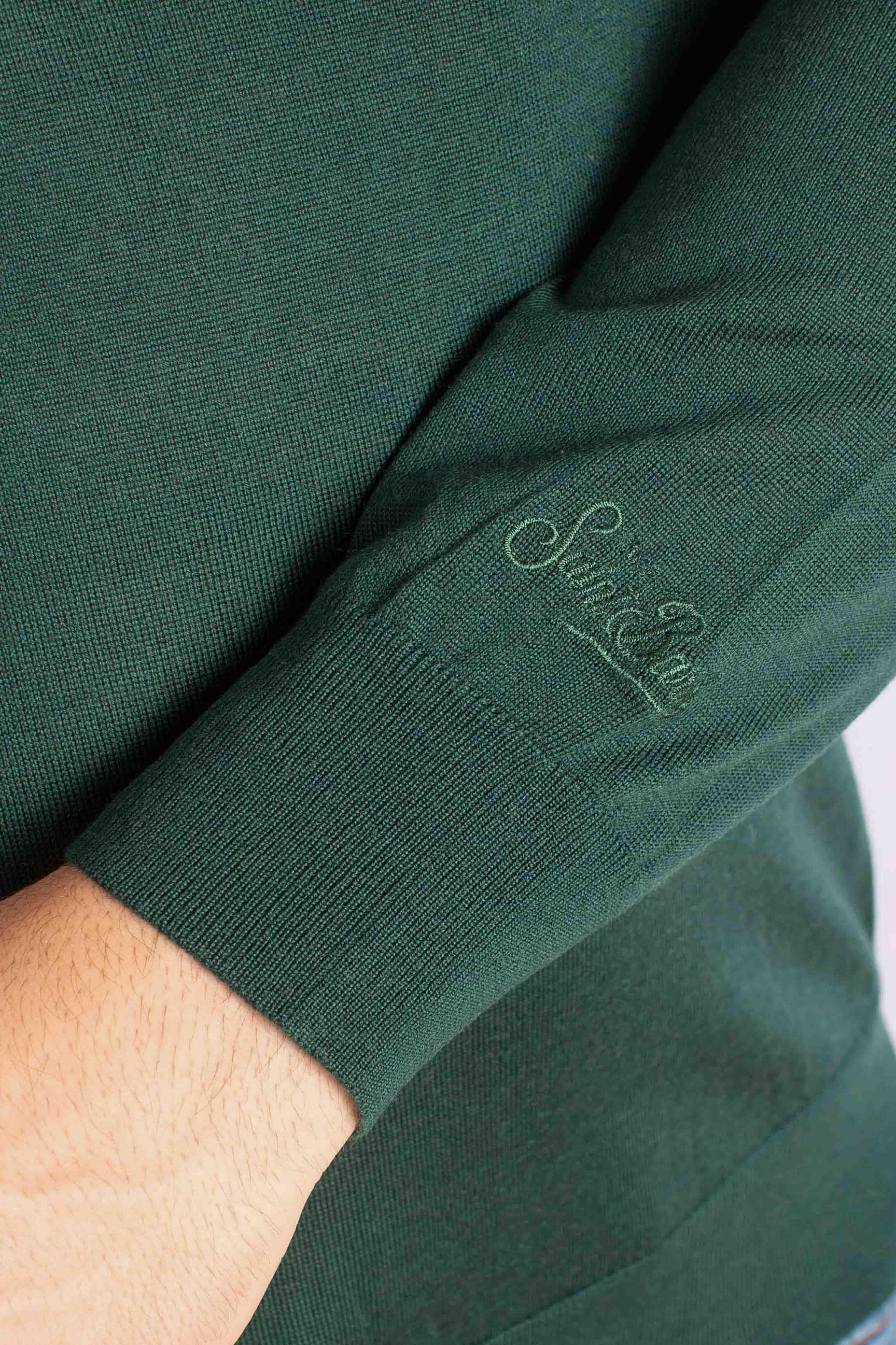 Maglione Regent in lana e cashmere british green REGE01300026I MC2 SAINT BARTH