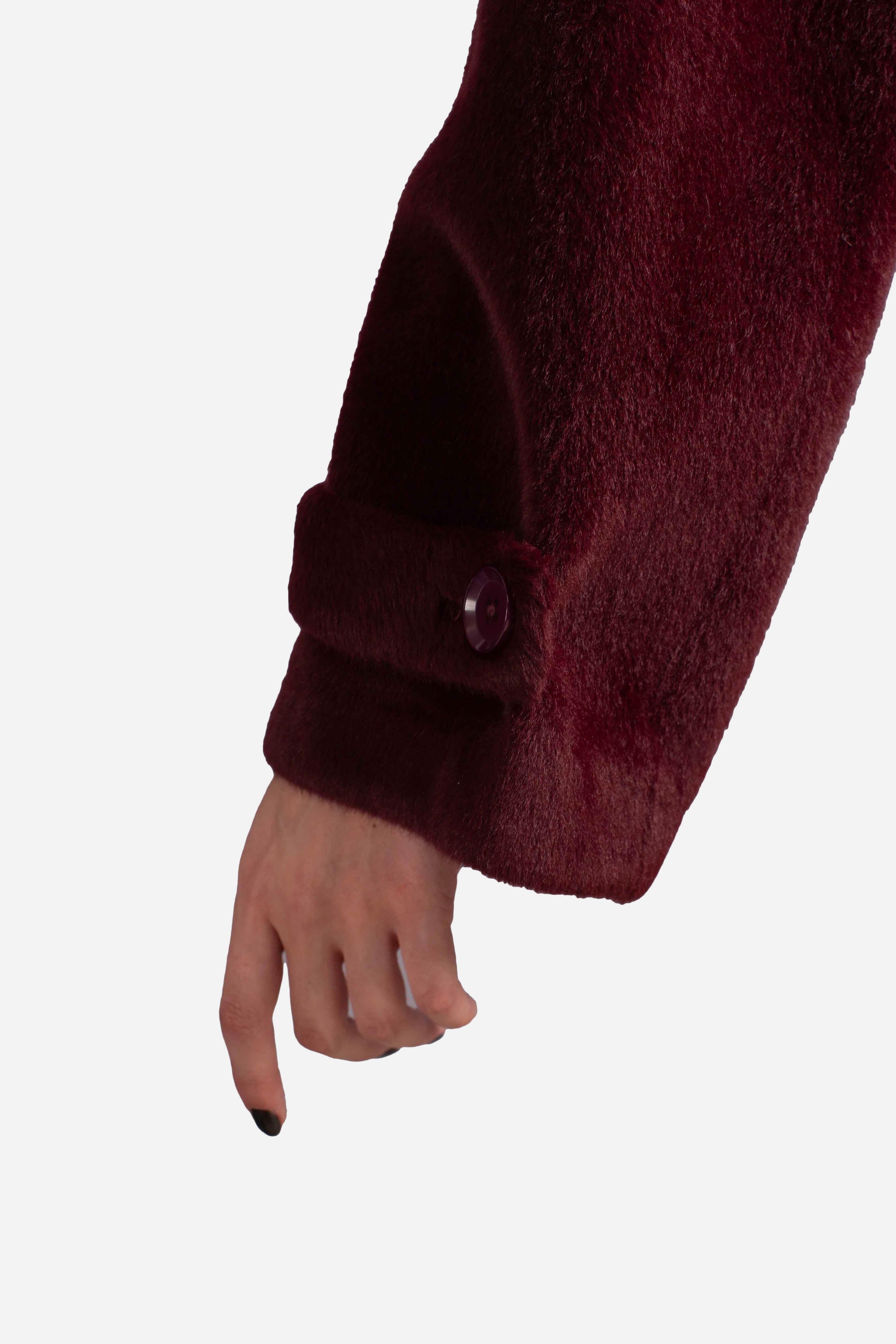 Cappotto lungo in eco-pelliccia con cintura K330Y009A1380 DIXIE