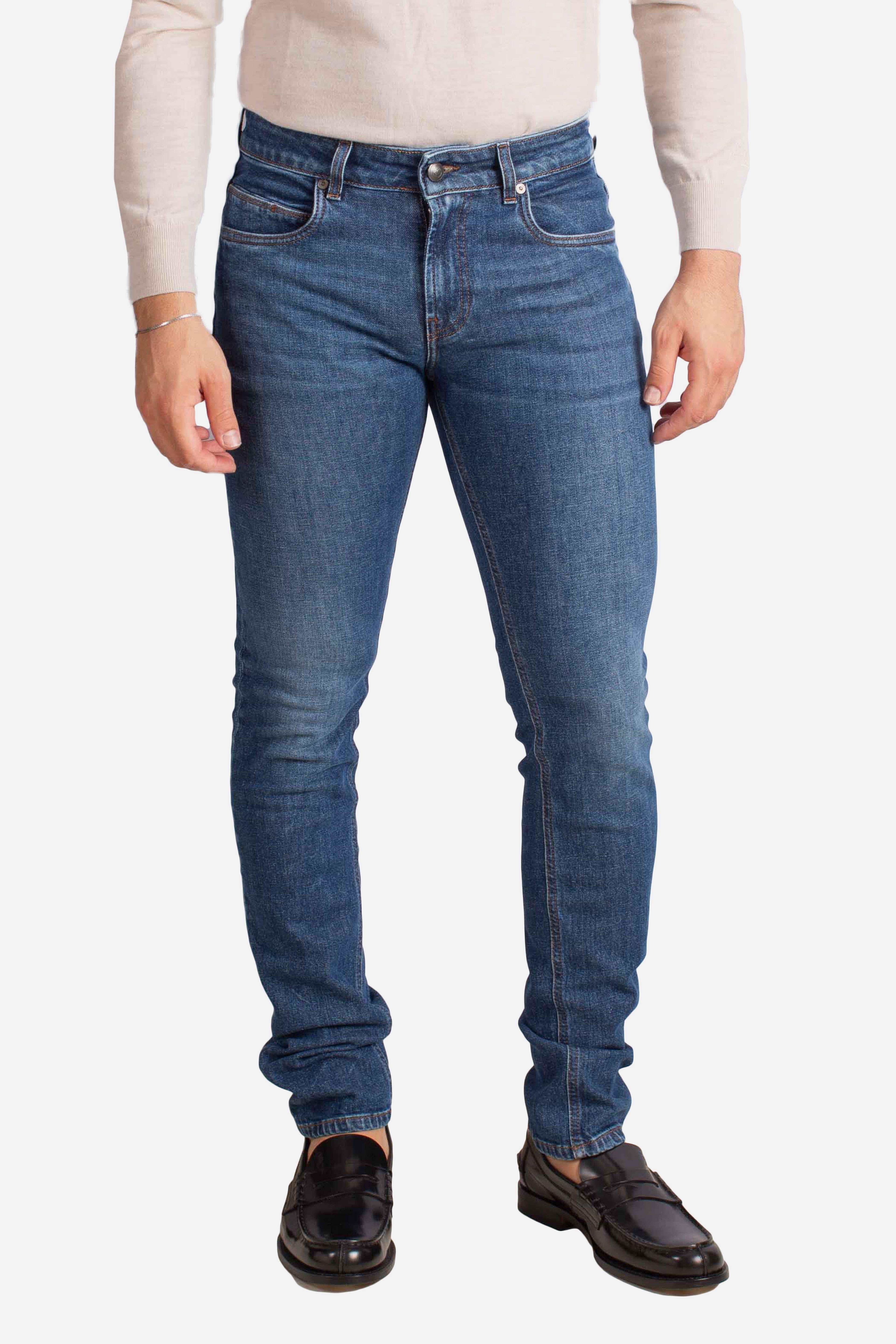 Jeans 5 Tasche in Denim Stretch blu NTM8251196LUORU607 FAY