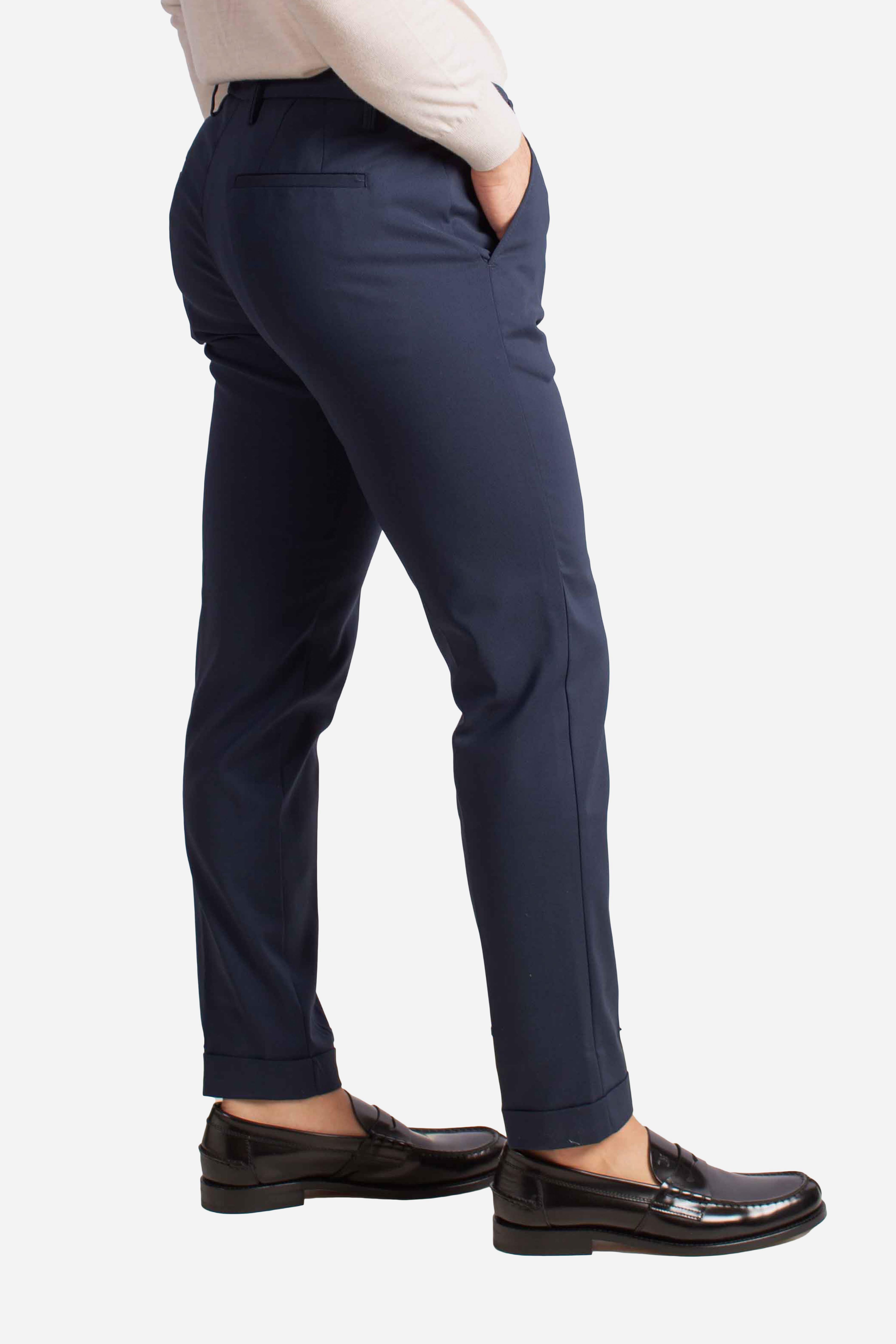 Pantalone in tessuto tecnico blue NAPOLI126033100 ERNYS