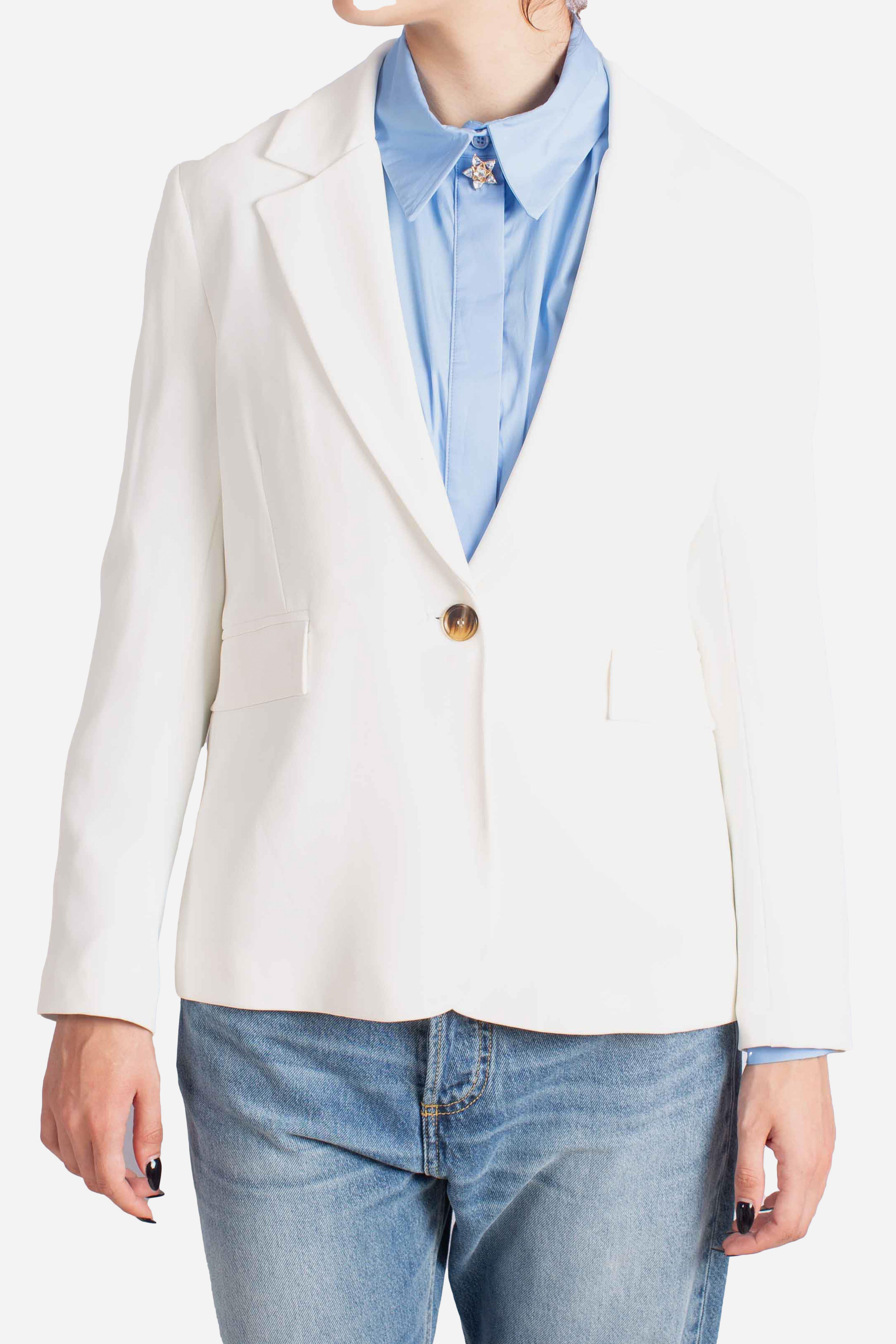 Blazer monopetto bianco J041Y004A1132 DIXIE