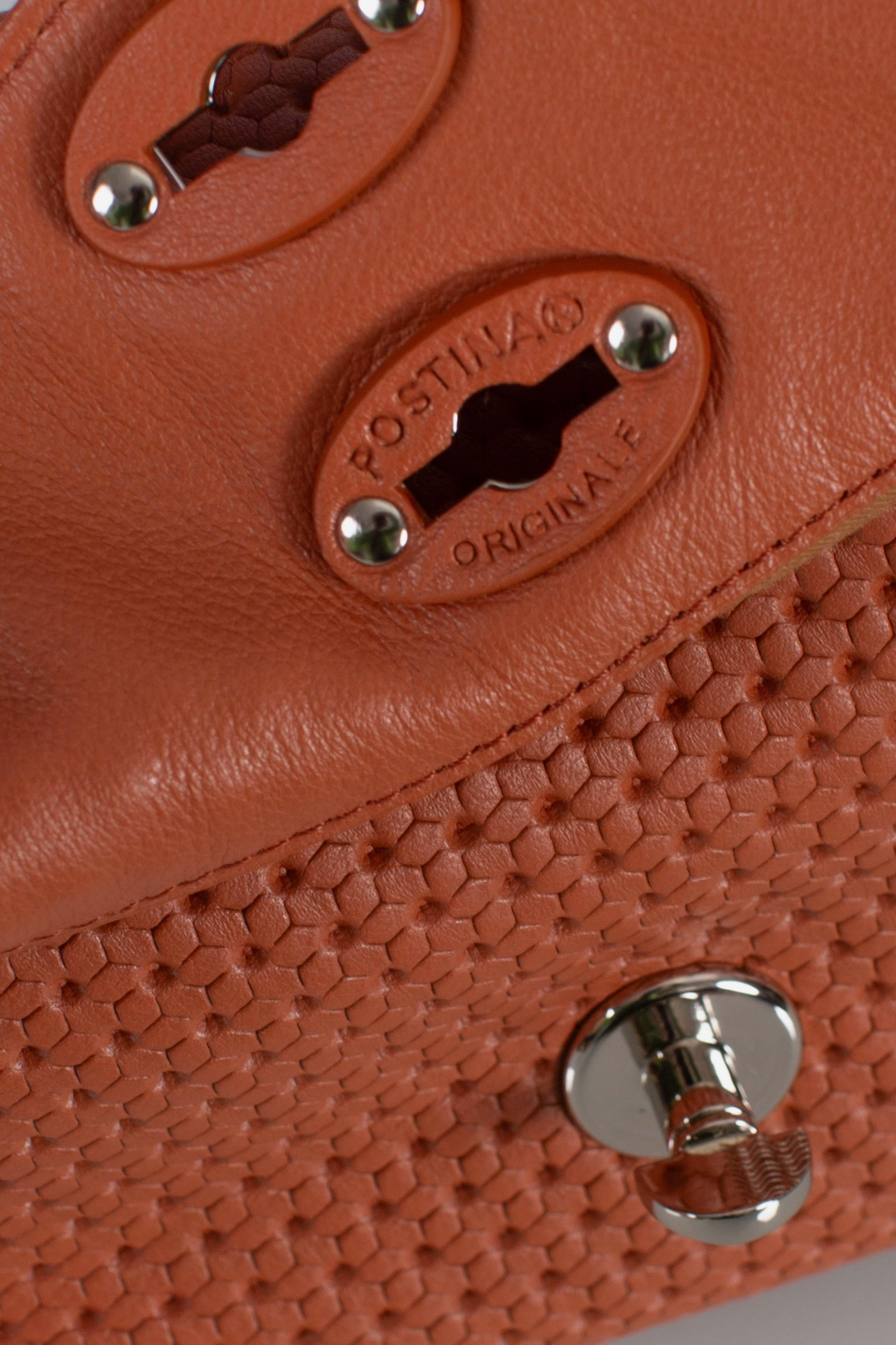 Borsa Postina Baby effetto intrecciato brown brandy 0680102190000BZ0203 ZANELLATO