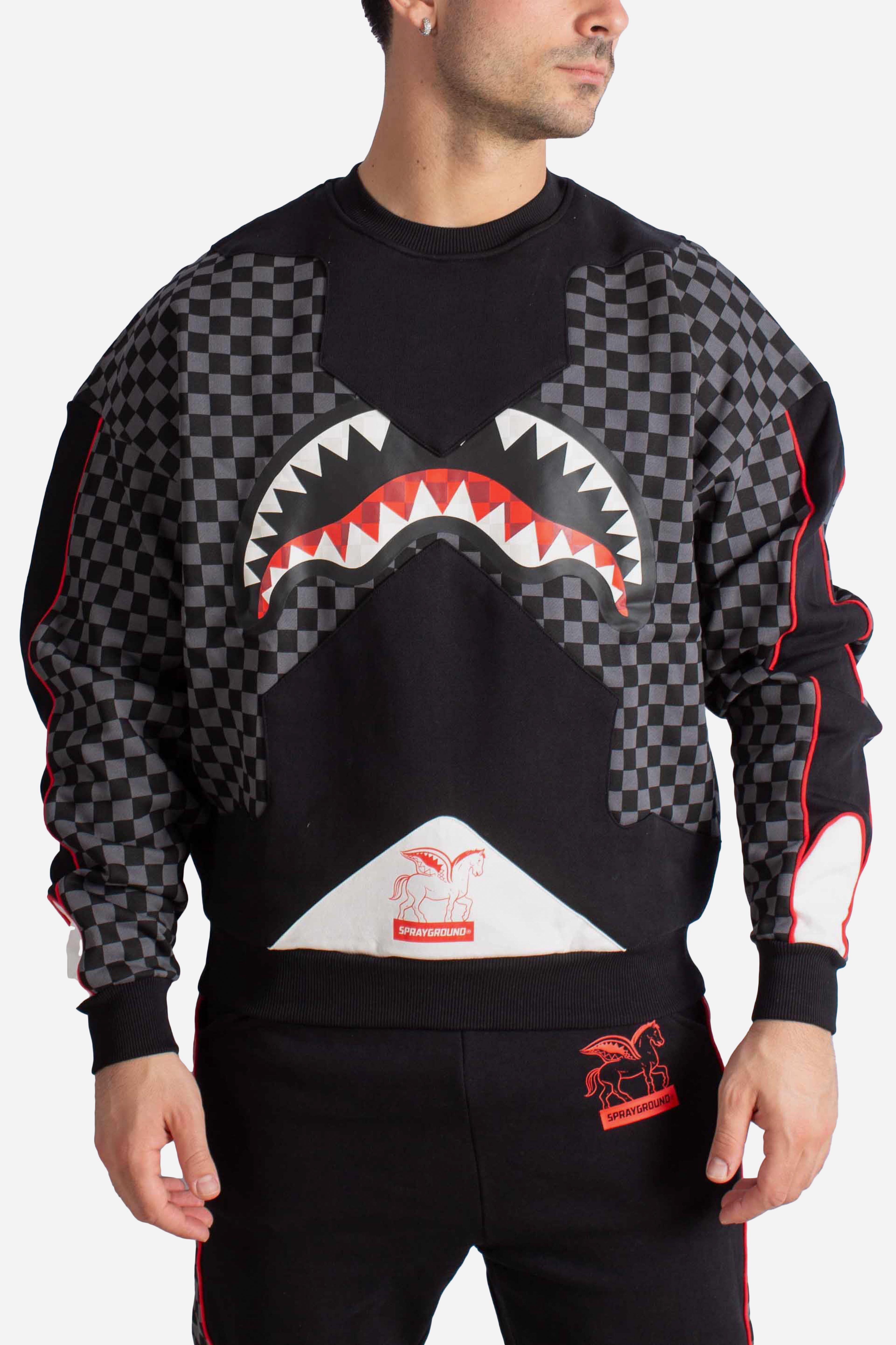 Felpa triple decker heir to throne crew grey SP774GGREYGREY SPRAYGROUND