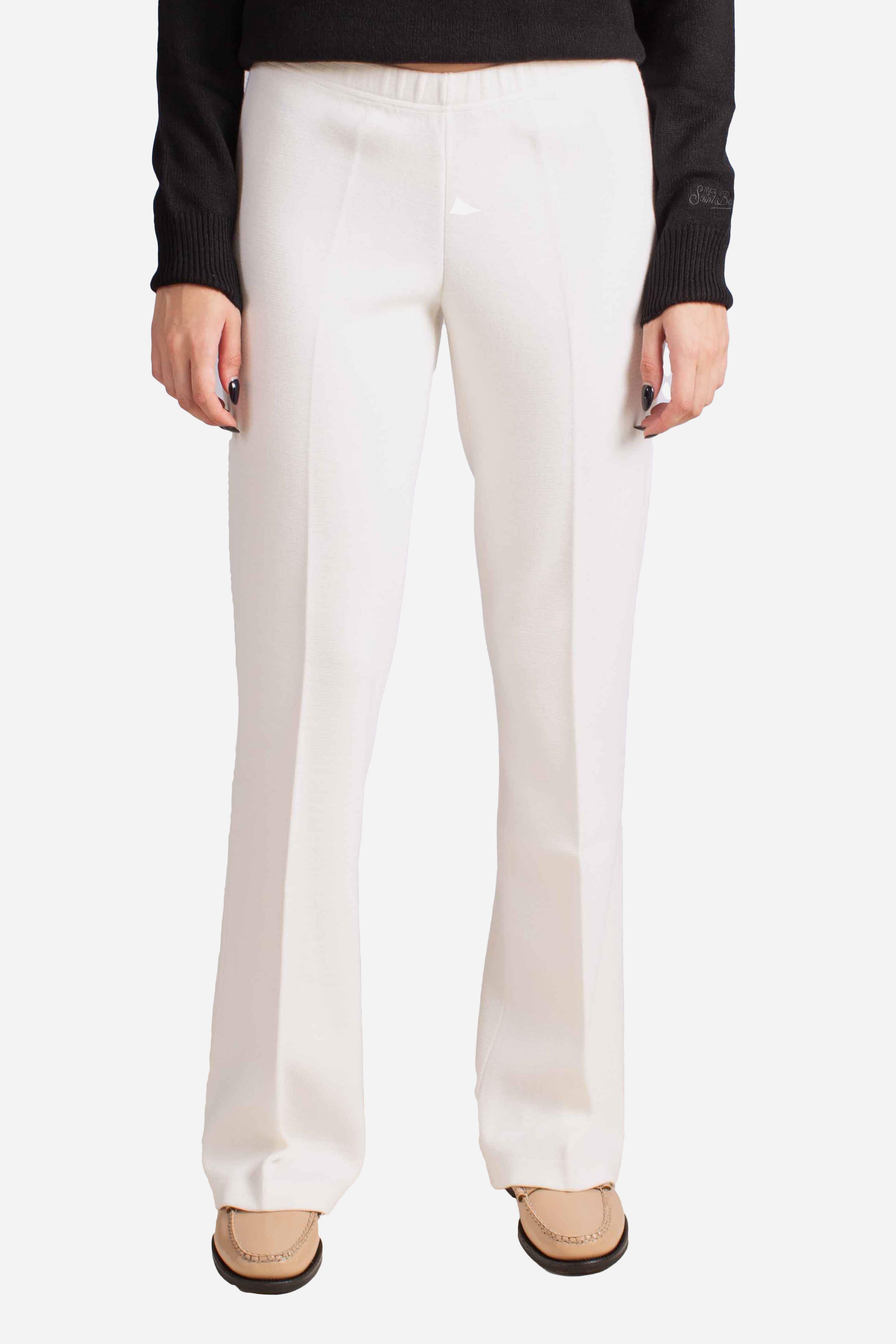 Pantalone in lana stretch bianco 5726414276001 GRAN SASSO