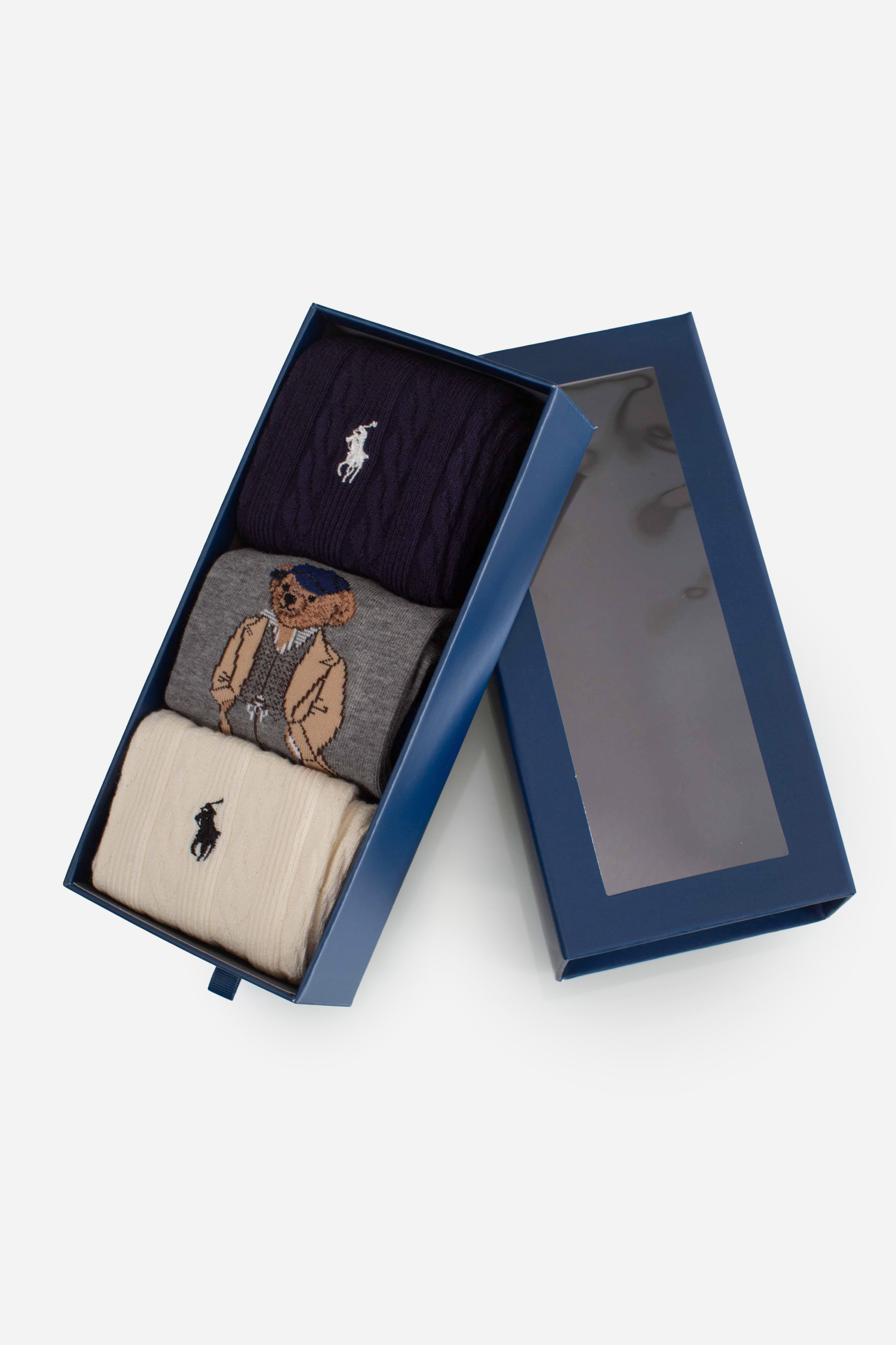 SET REGALO 3 CALZINI POLO BEAR CREW 455982948001 POLO RALPH LAUREN