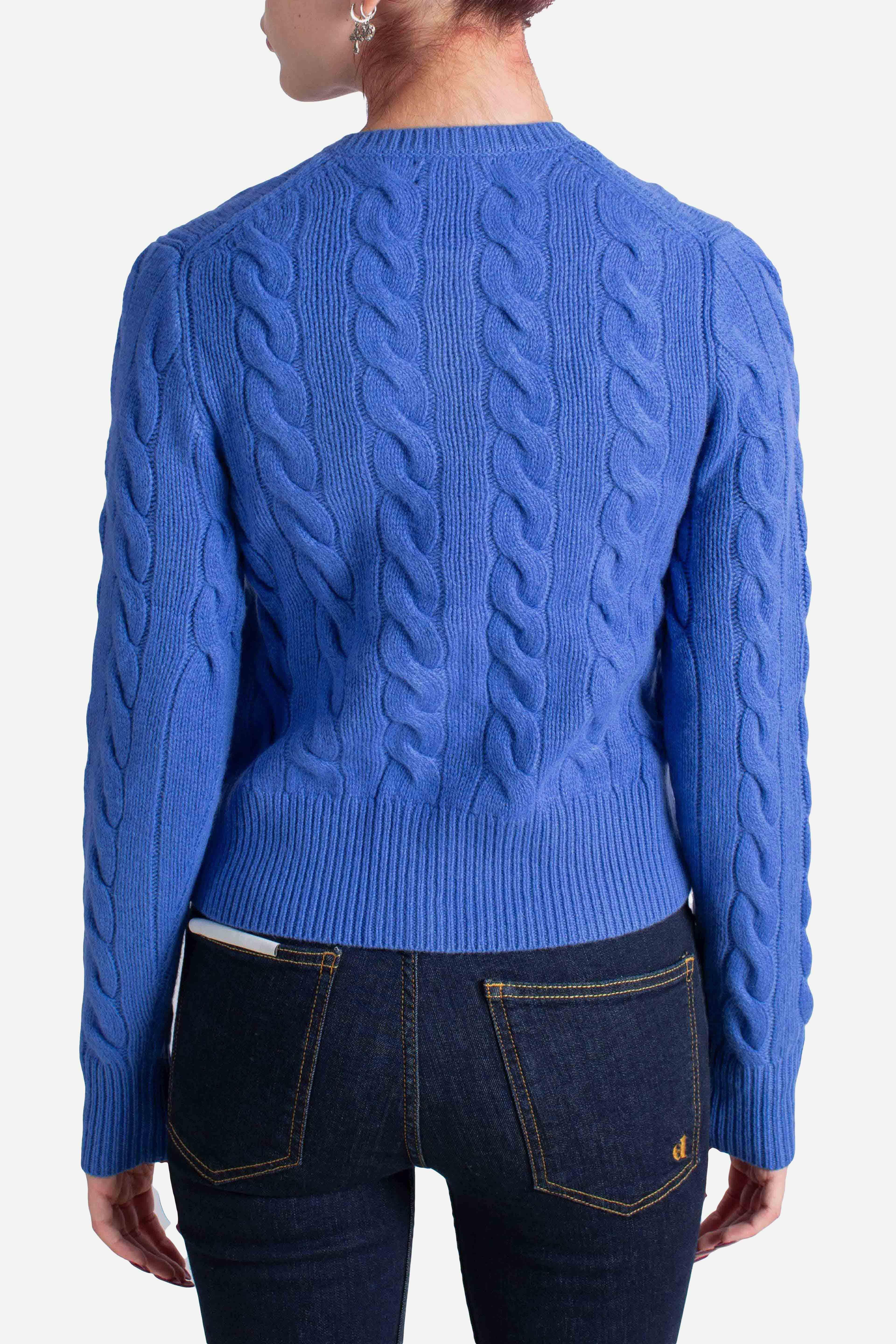 Cardigan a trecce in lana e cashmere blue 211972104012 POLO RALPH LAUREN