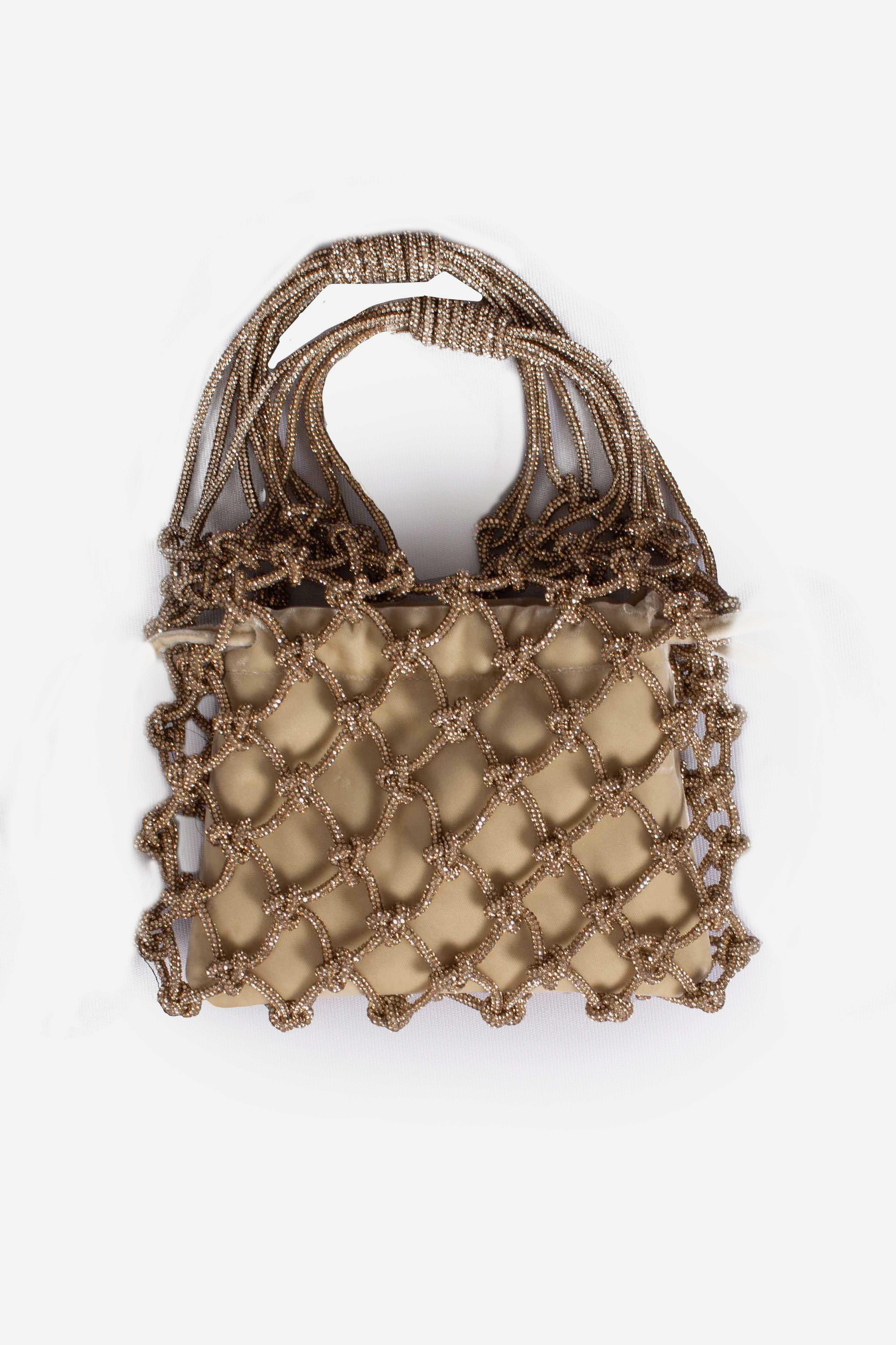 Borsa a rete in velluto CARRIE VELVET golden shadow CARRIE VELVETGOLDEN SHADOW HIBOURAMA