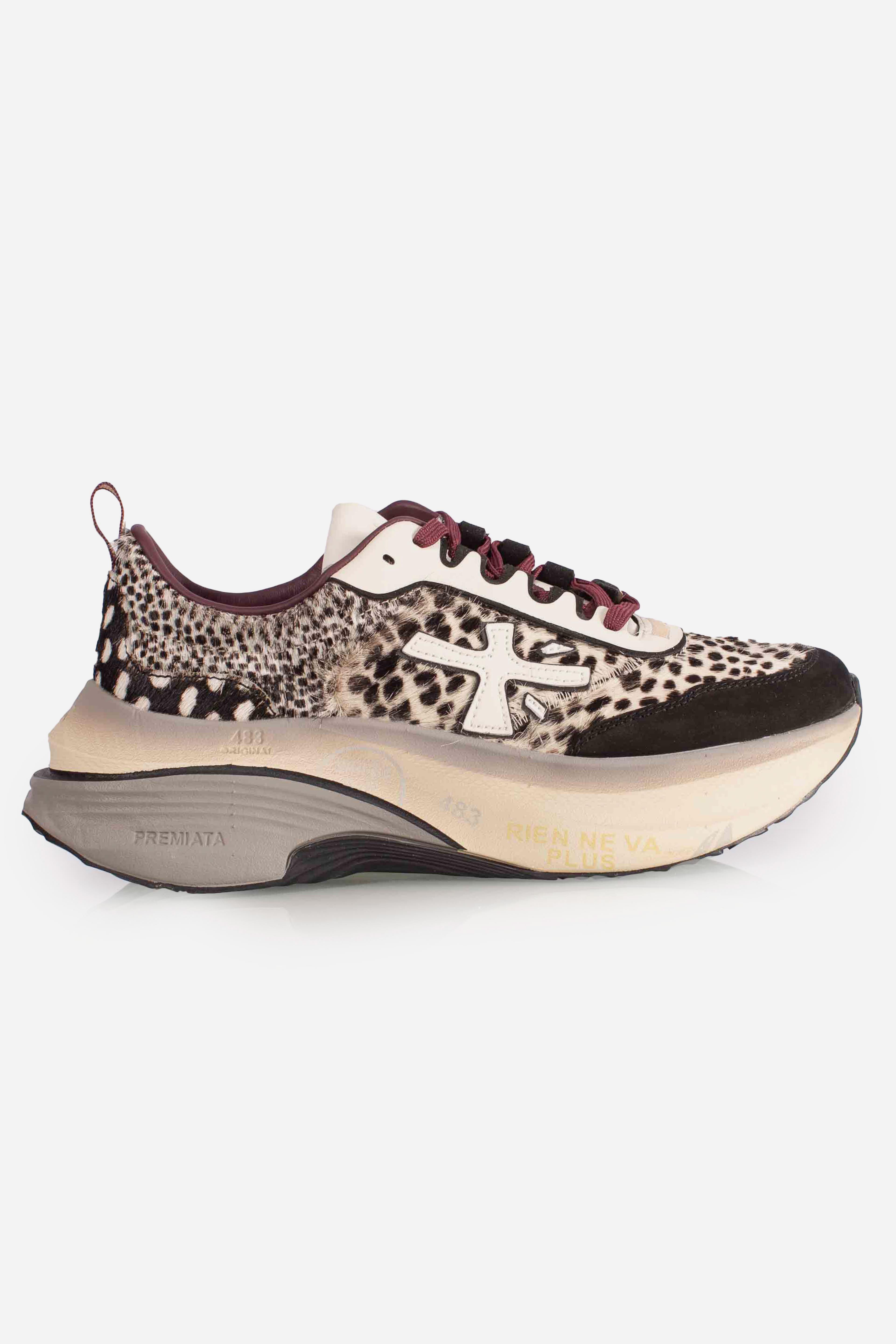 sneakers HILL 7858 animalier black white HILL7858 PREMIATA