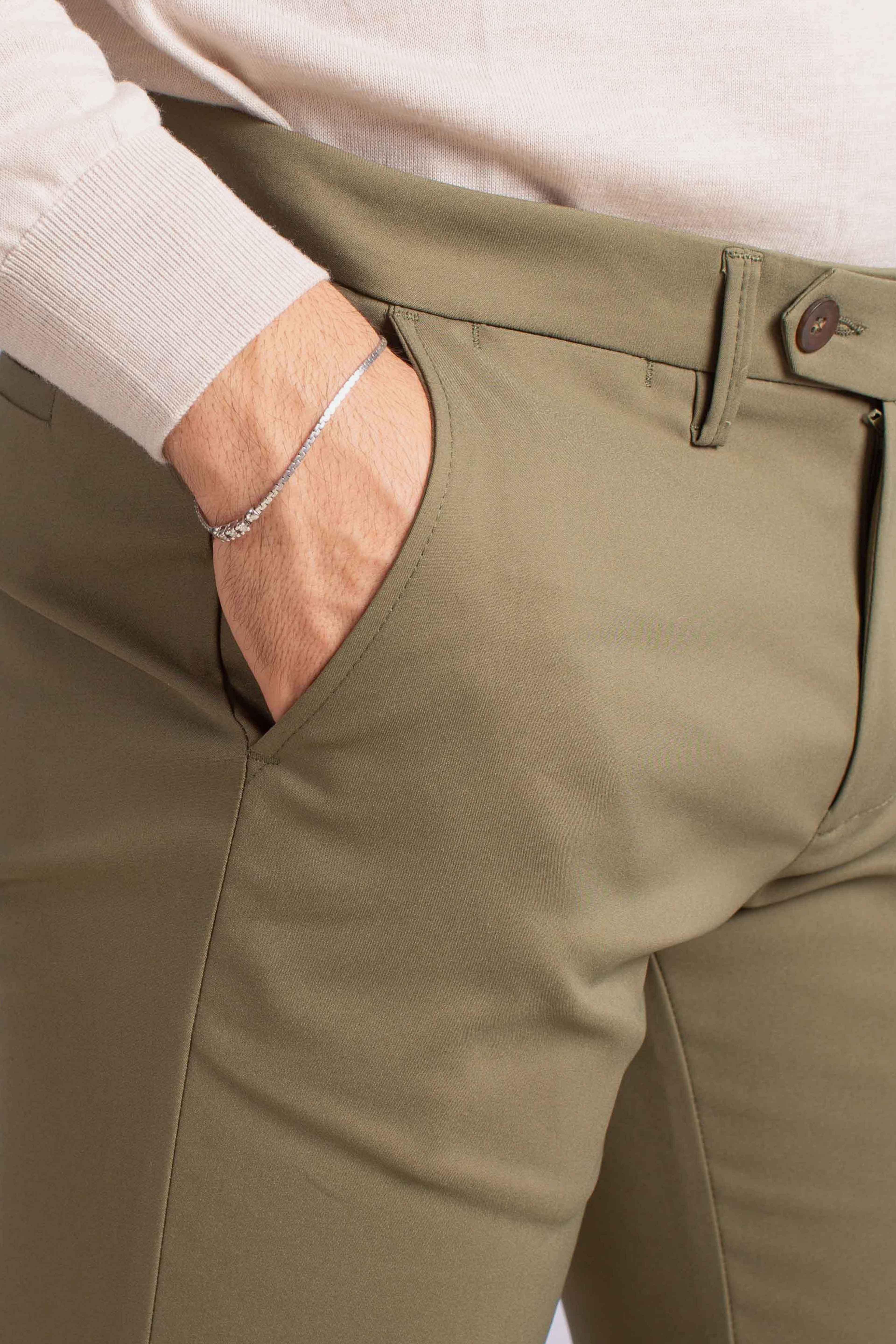 Pantalone in tessuto tecnico verde NAPOLI126033147 ERNYS