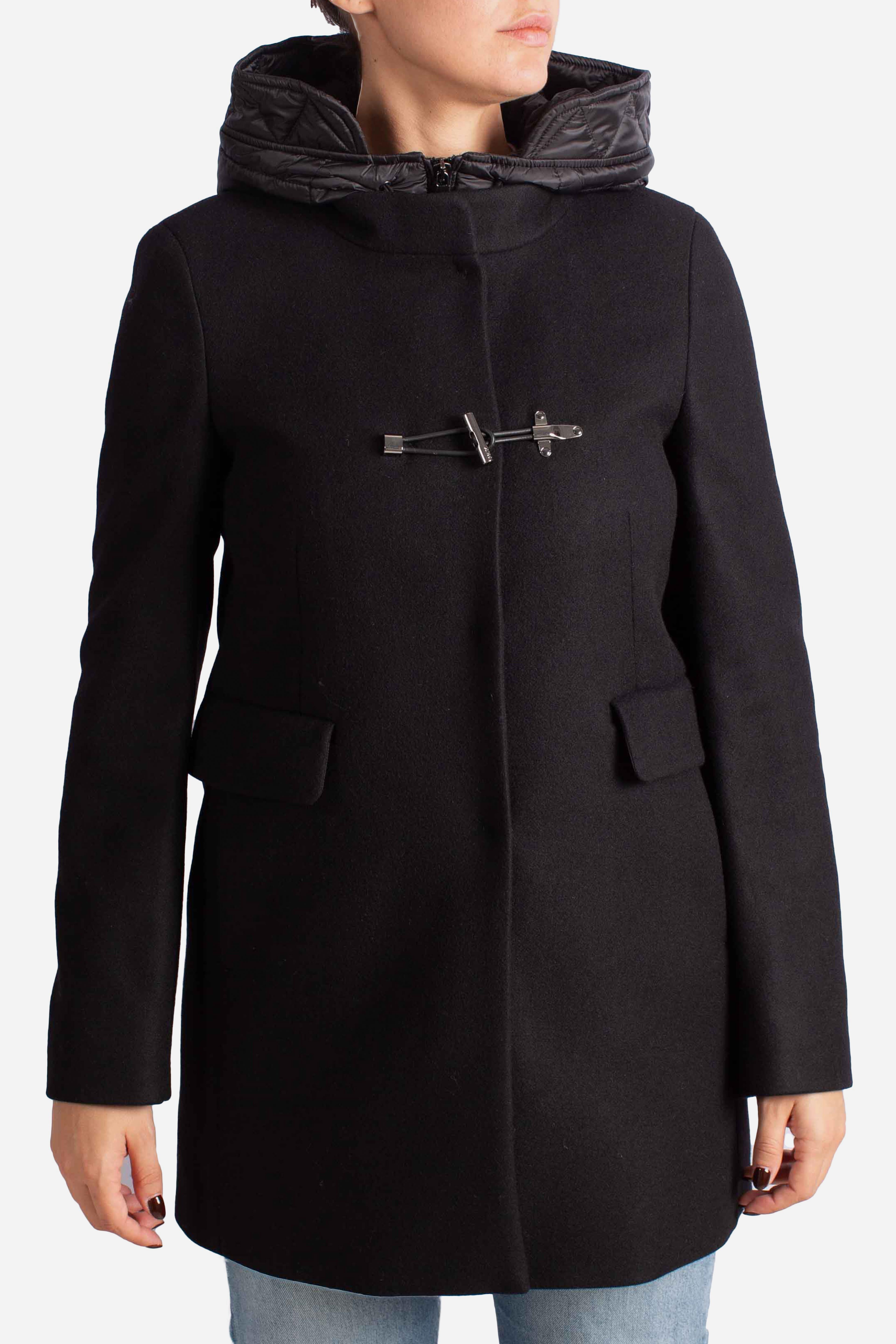 Toggle Coat in Panno di Lana nero NAW59513430SGLB999 FAY