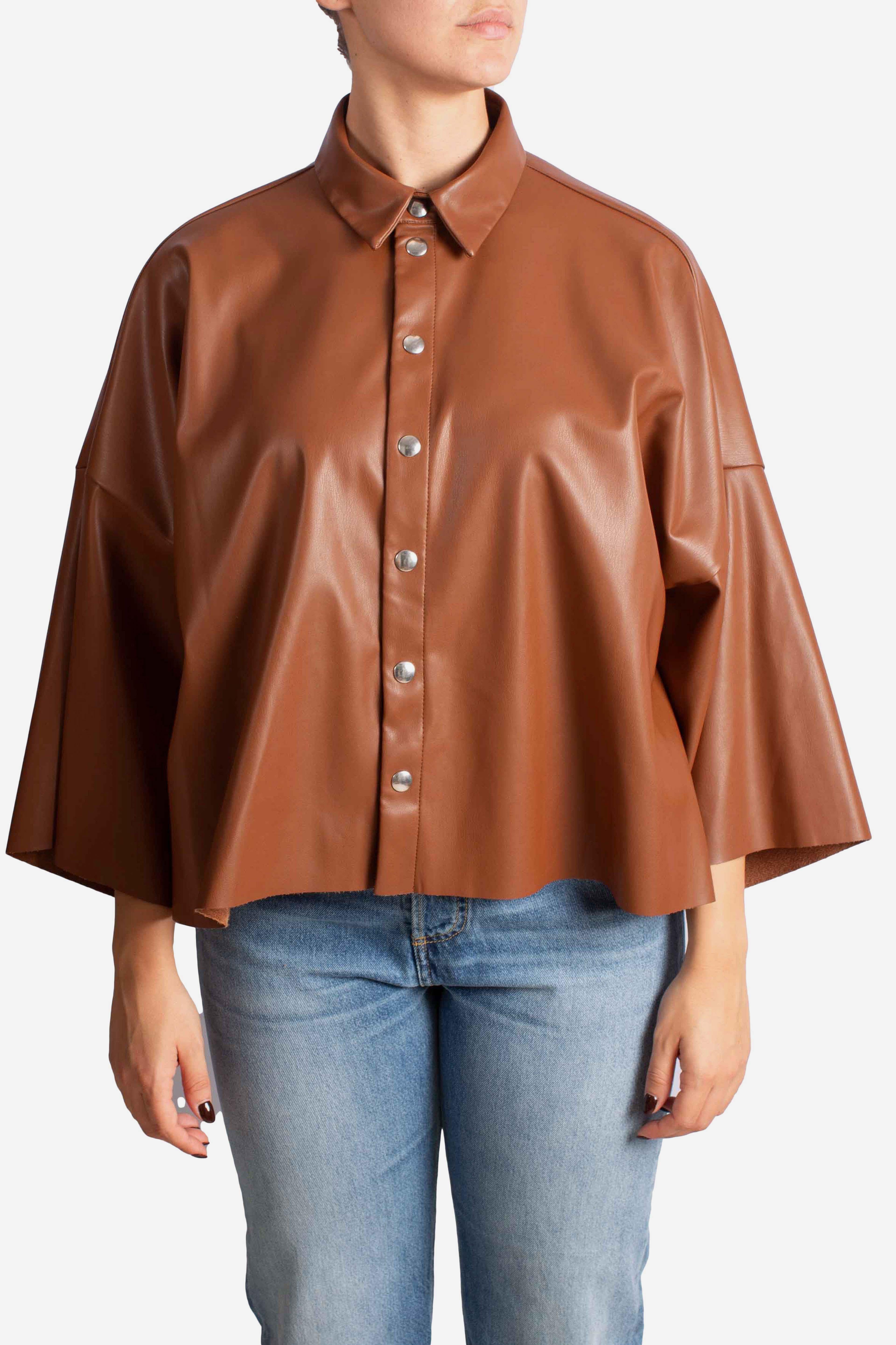 Camicia oversize effetto pelle CEZ40AAA1811 DIXIE