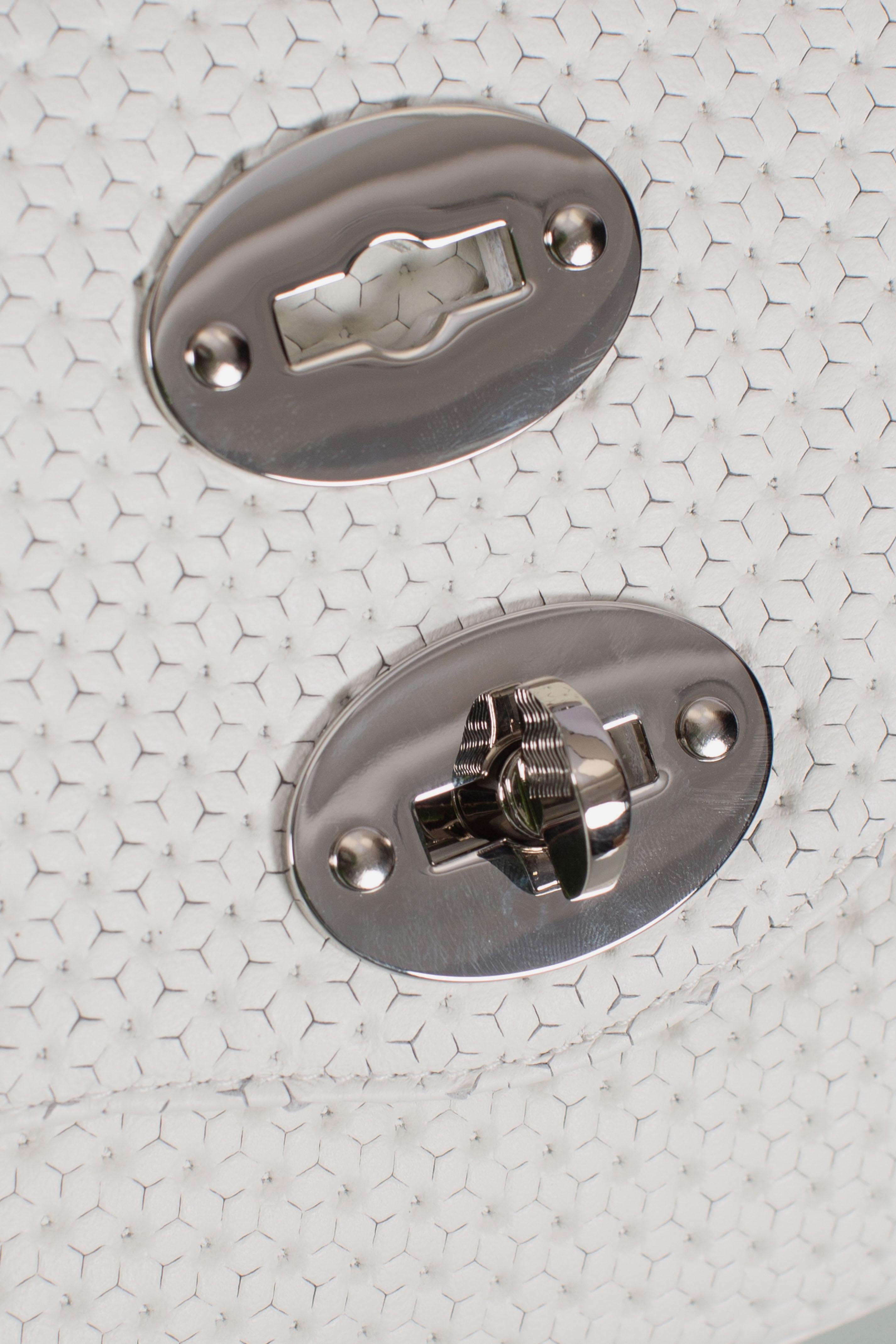 Borsa Postina S effetto intrecciato white cima 0680102190000SZ1170 ZANELLATO