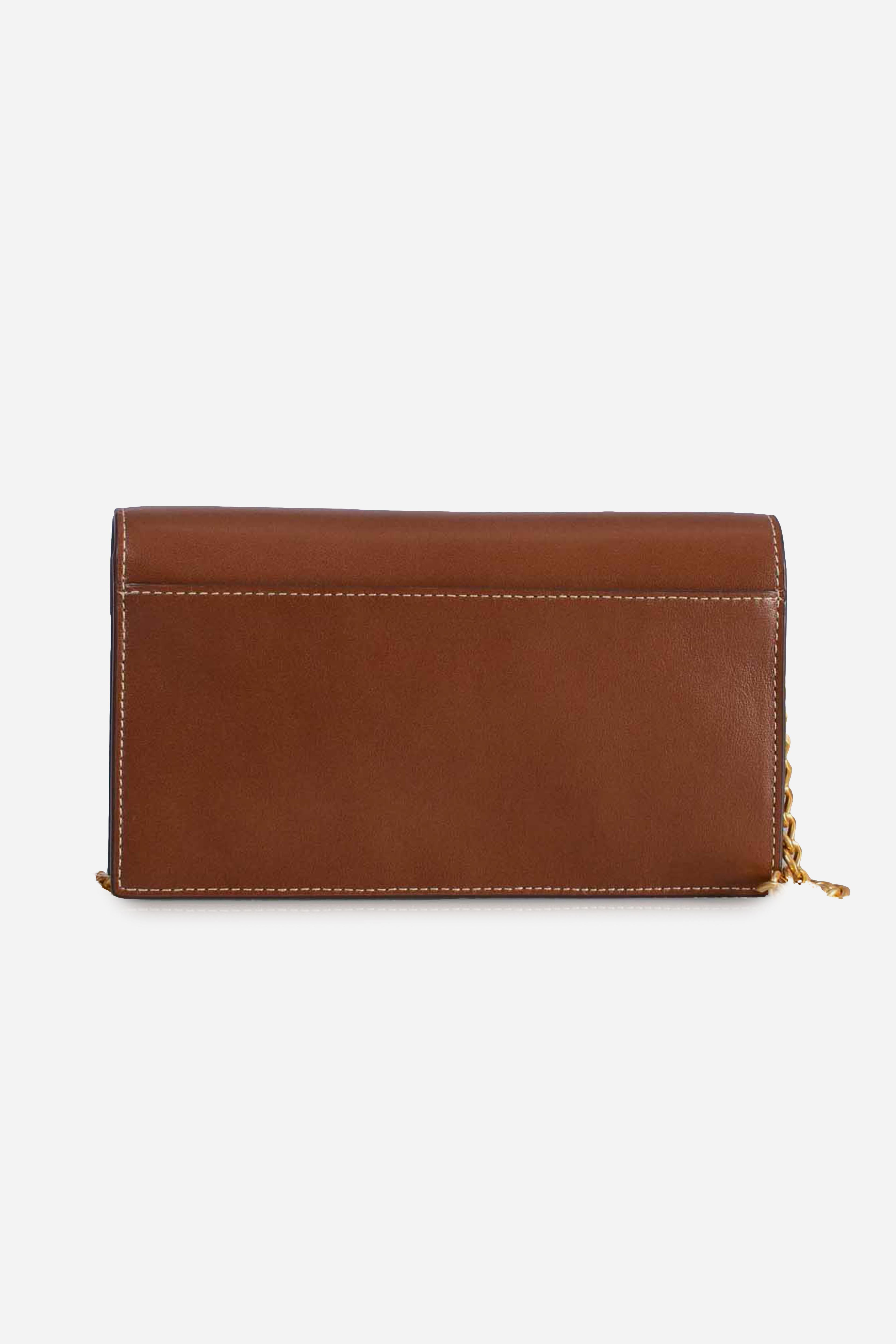 Borsa portafoglio Polo ID pelle e catena brown 427961946003 POLO RALPH LAUREN