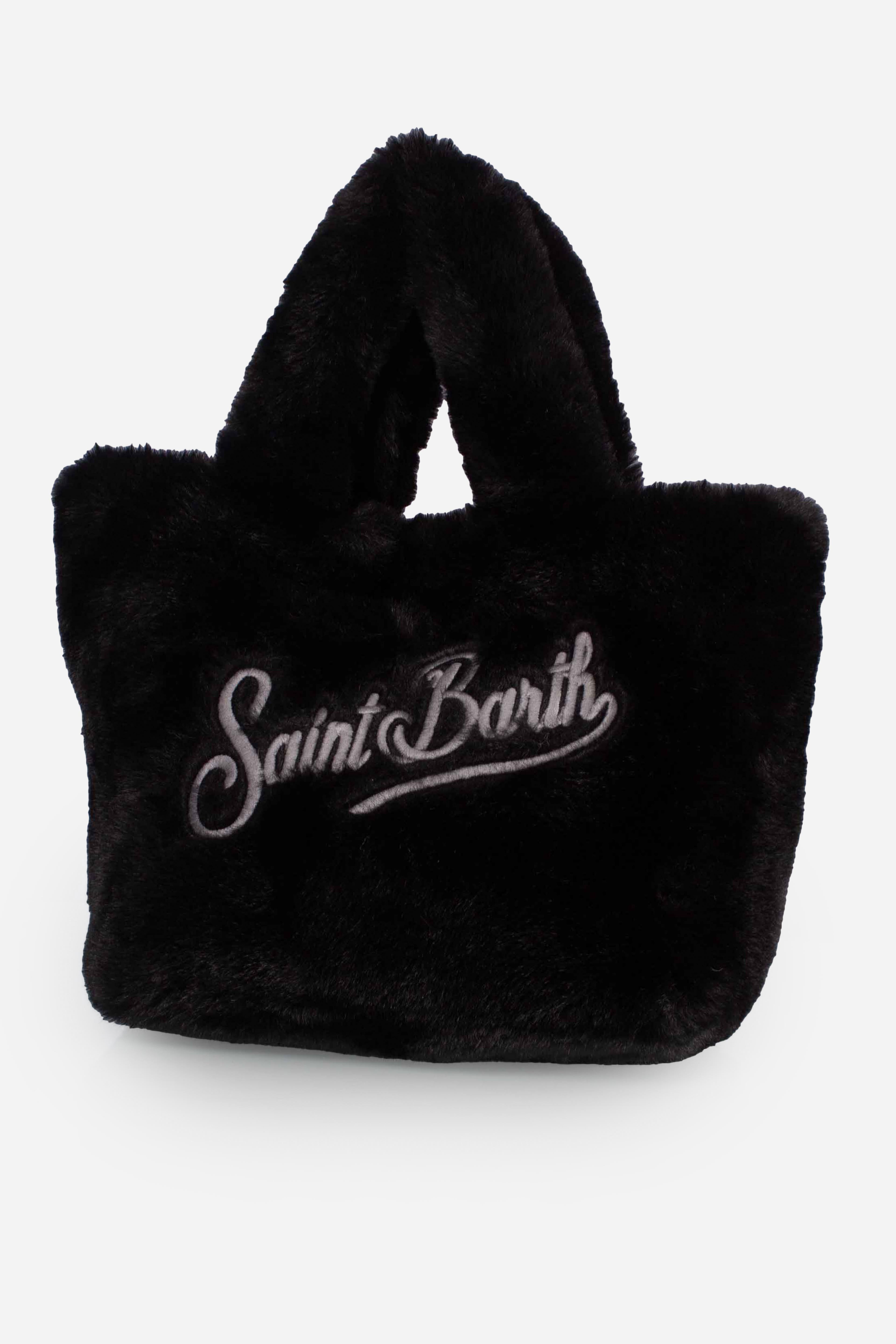 Borsa Pelliccia black con Logo Ricamato VAMI02100292I MC2 SAINT BARTH