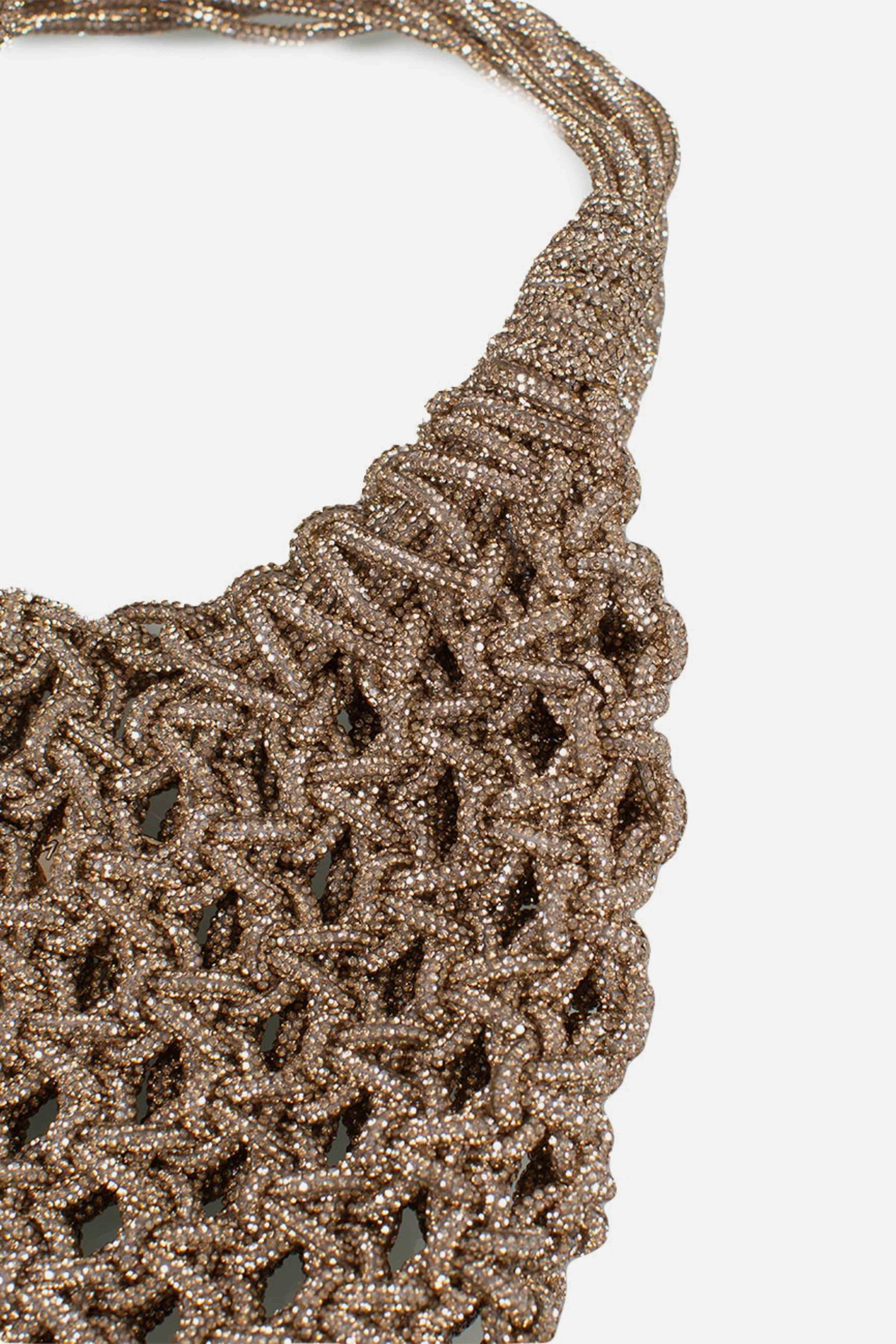 Borsa gioiello tempestata di cristalli VANNIFIQUE MINI light topaz VANNIFIQUE SMALLLIGHT TOPAZ HIBOURAMA