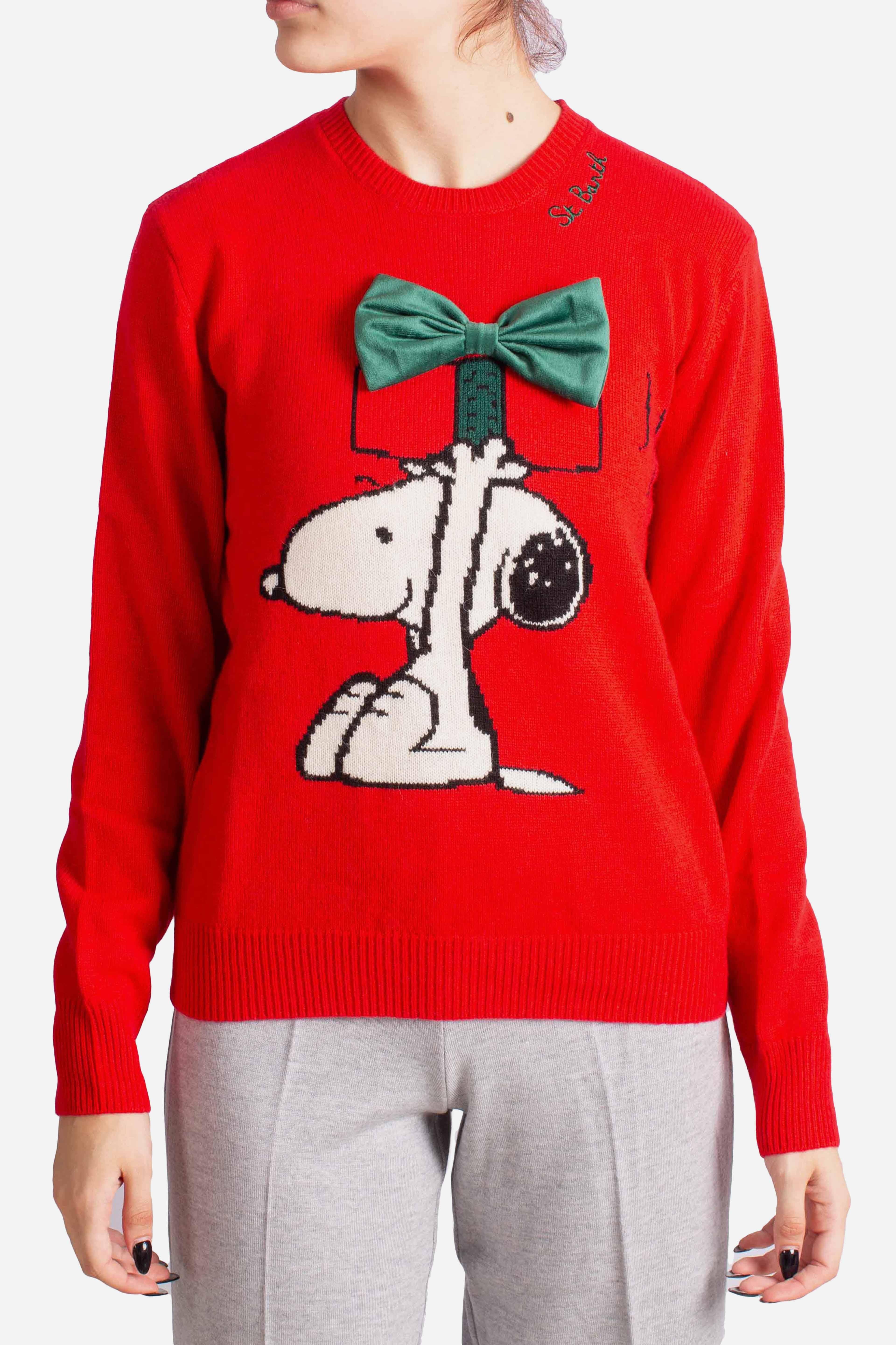 Maglia Donna Snoopy con Fiocco Verde QUE001002260I MC2 SAINT BARTH