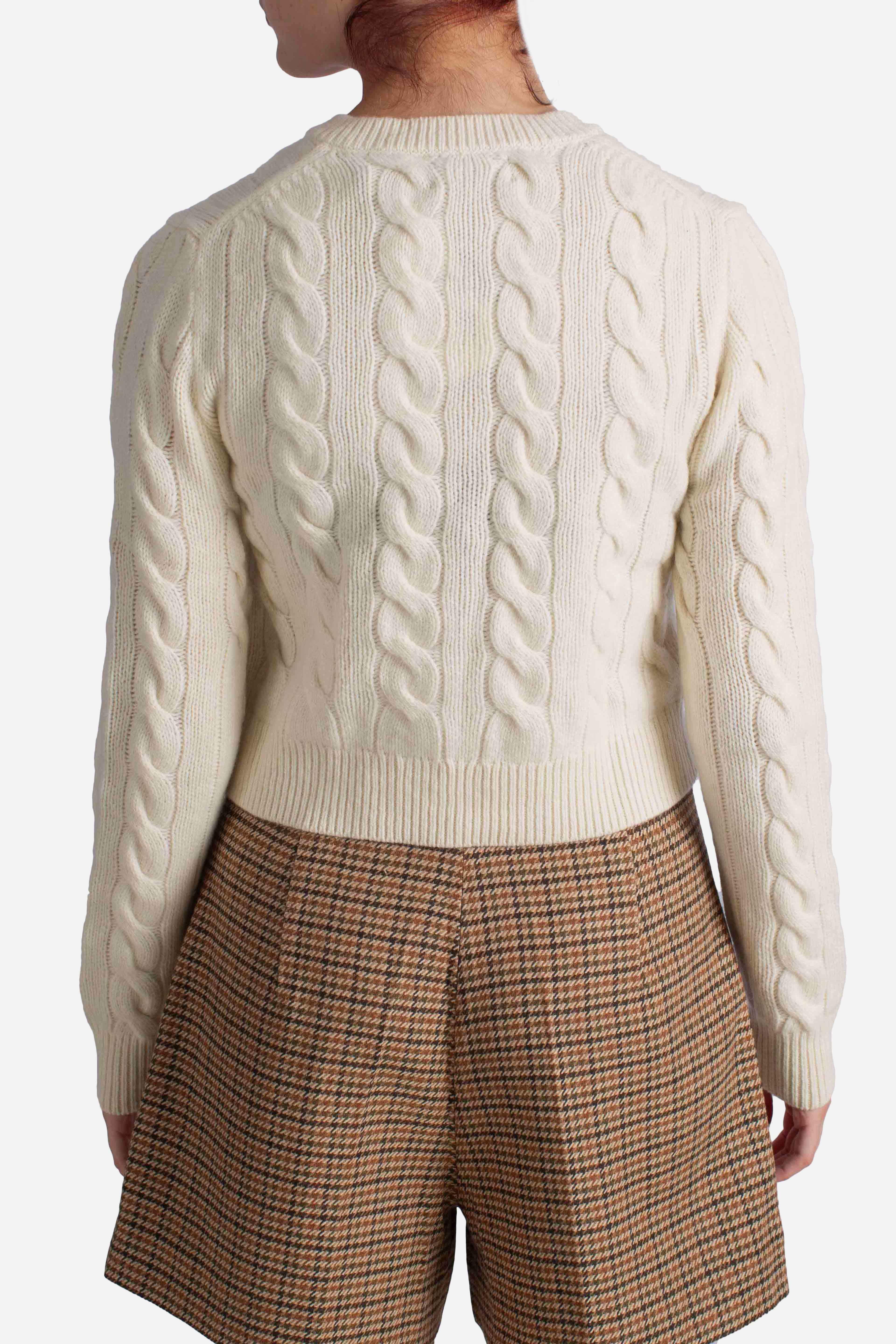 Cardigan in lana e cashmere white 211978312500 POLO RALPH LAUREN