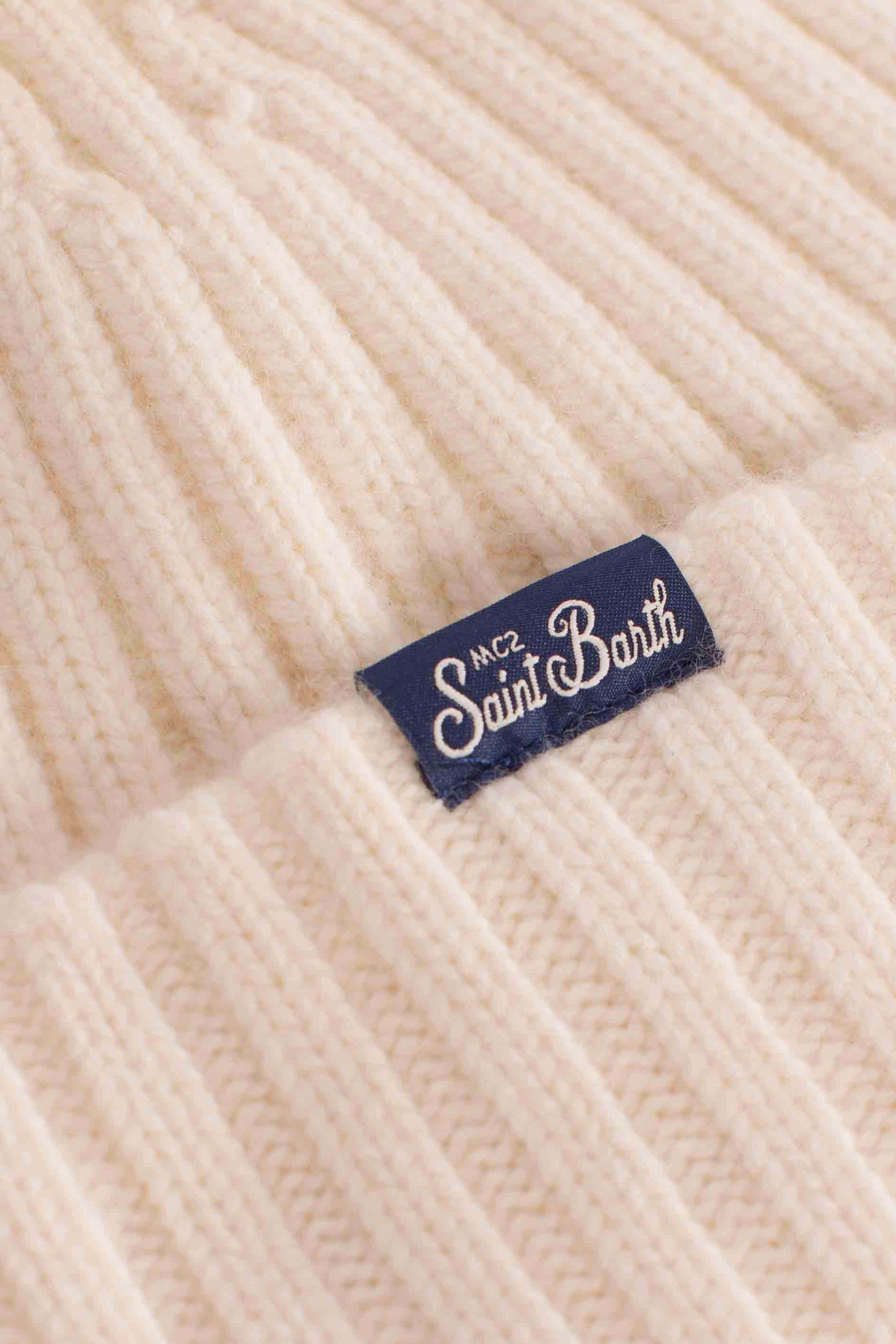 Cuffia Cortina in Lana con Pompon white WENG00603708I MC2 SAINT BARTH