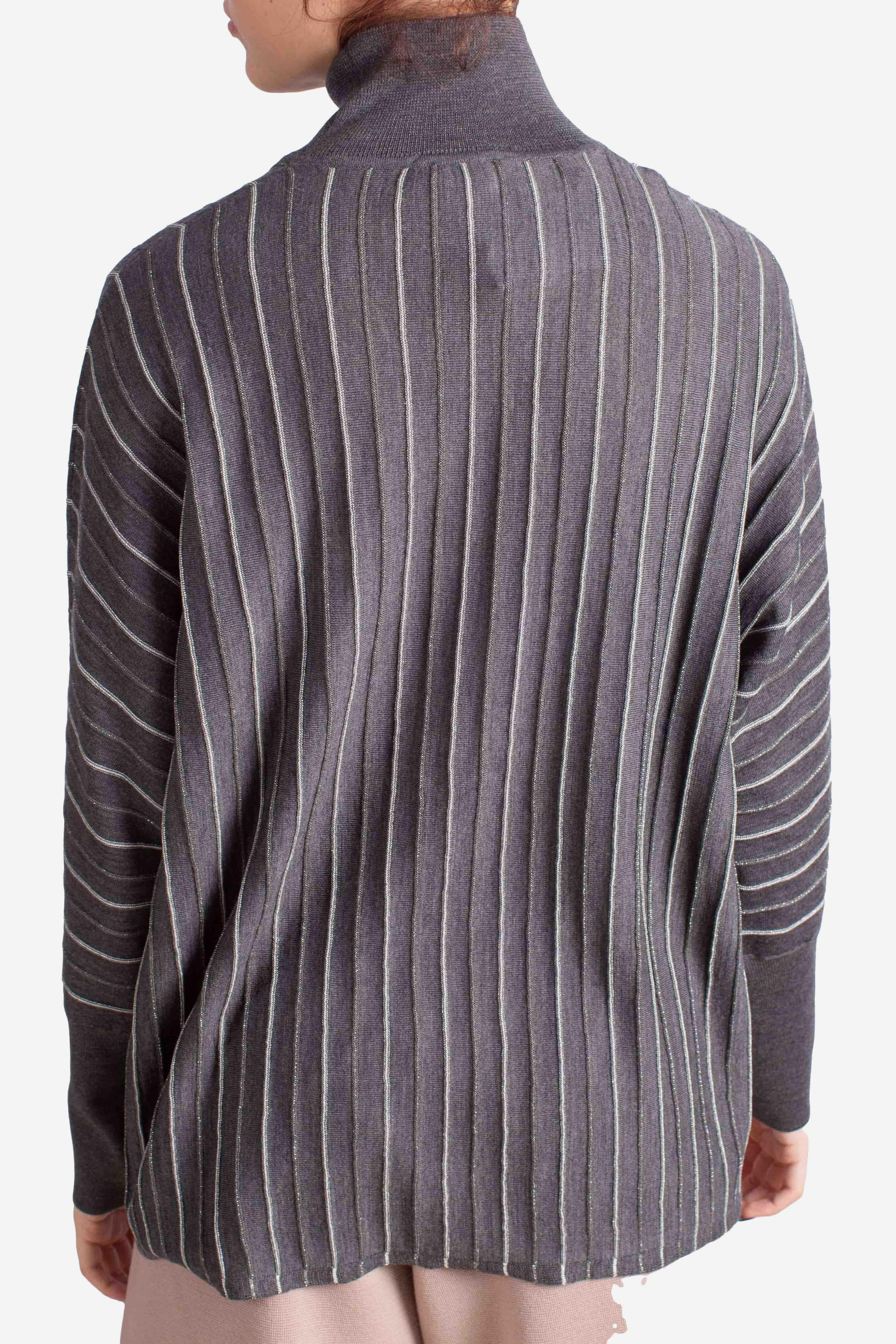 Maglia dolcevita a righe in pura lana 4329714740098 GRAN SASSO