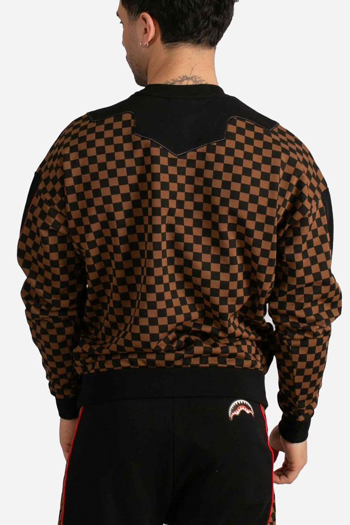 Felpa triple crewneck brown SP691EBRWNBROWN SPRAYGROUND