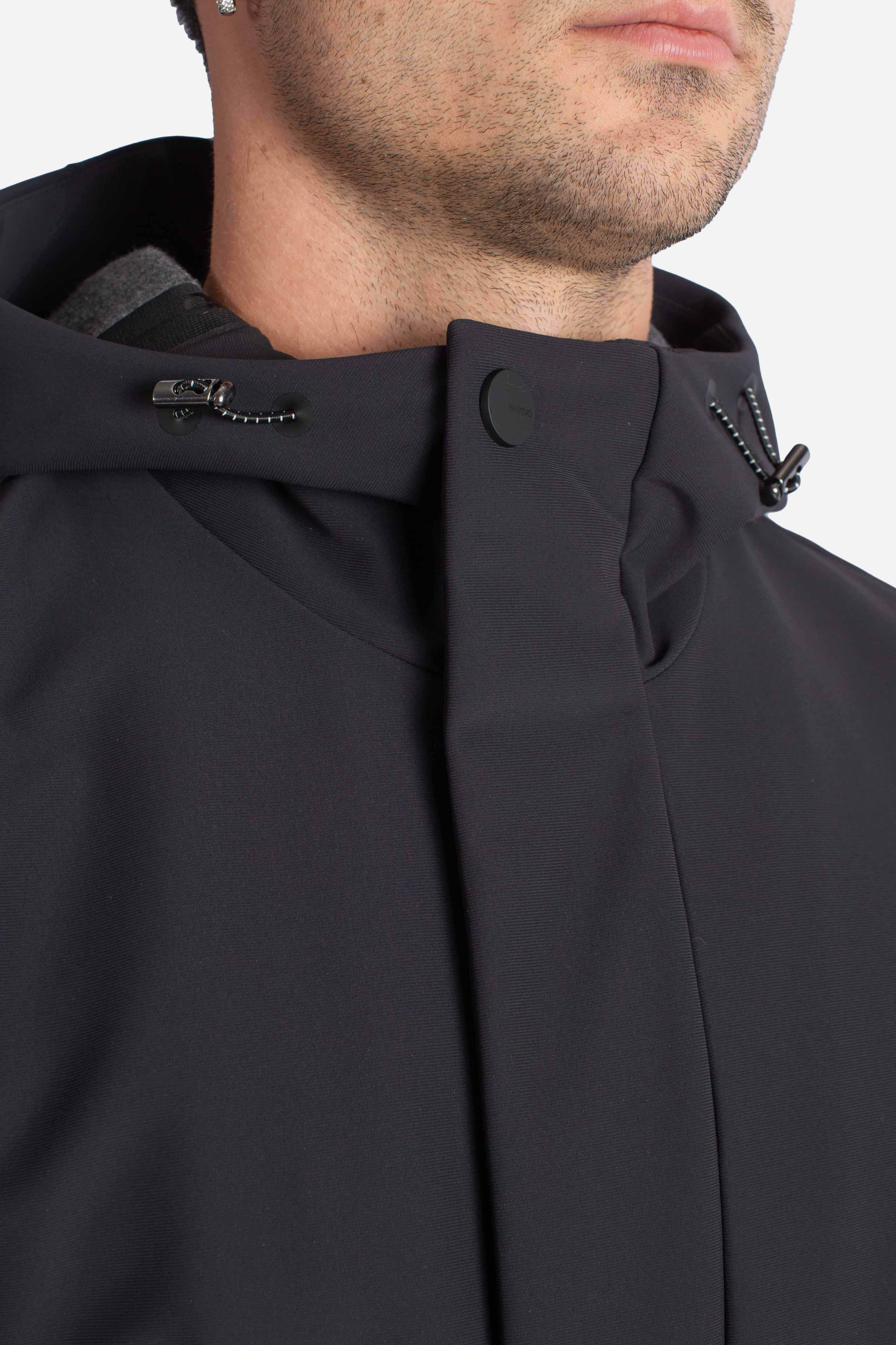 Giubbotto nero Softshell con Cappuccio HE9440013NERO HESKIMO
