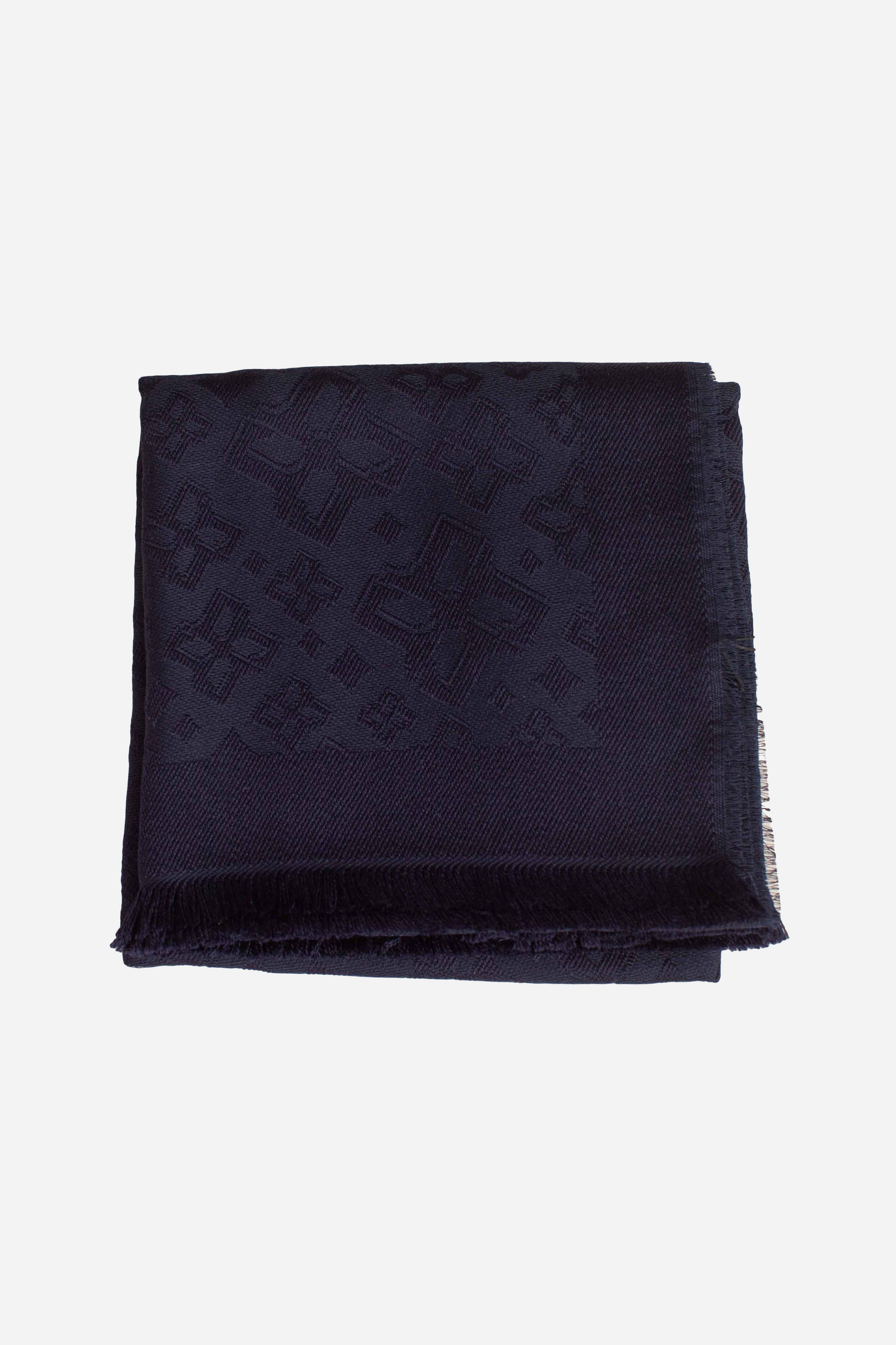 Sciarpa in lana vergine blu SCIARPA55NTI25BLU TAGLIATORE