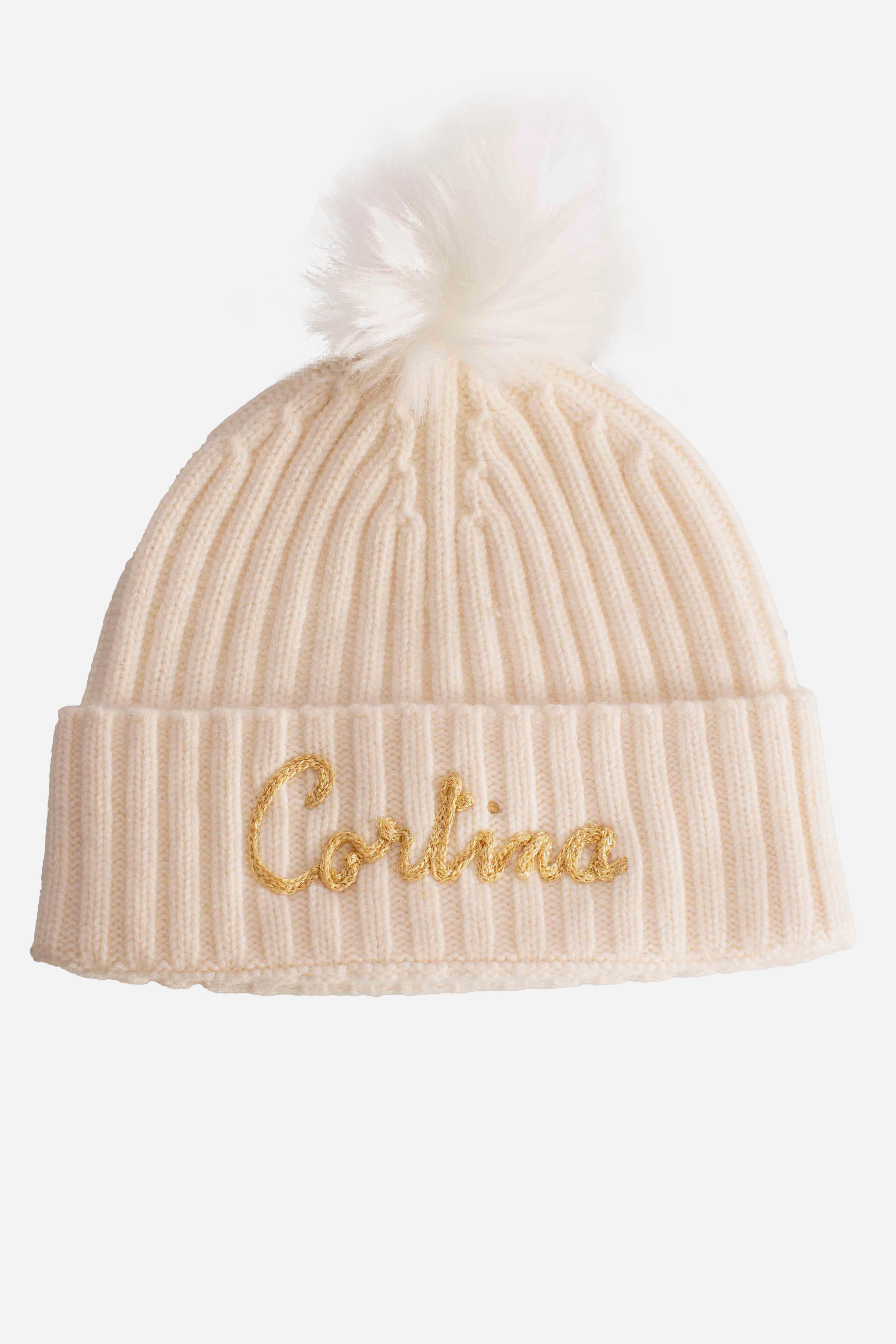 Cuffia Cortina in Lana con Pompon white WENG00603708I MC2 SAINT BARTH