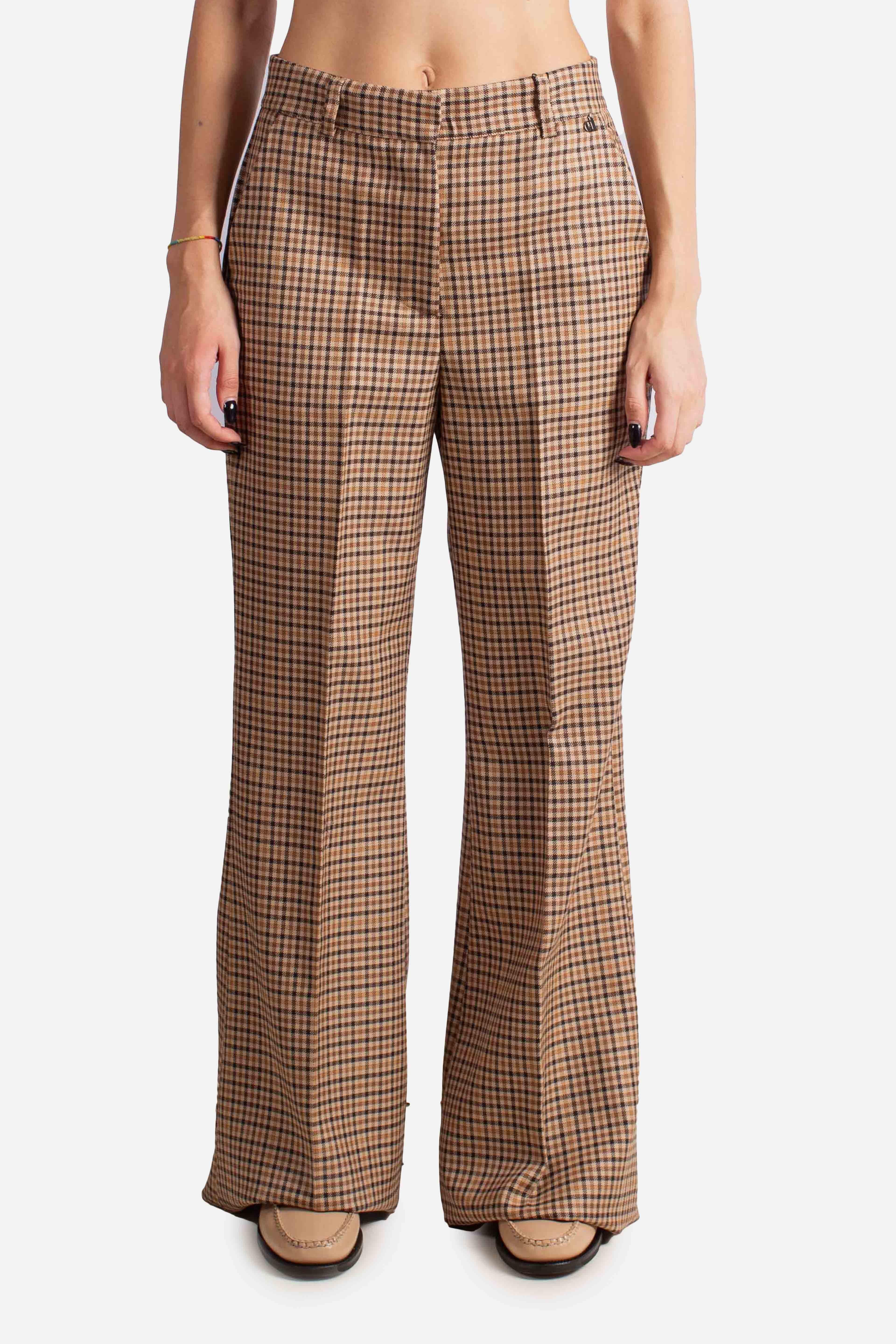 Pantalone Donna in Lana Fantasia Principe di Galles PDN9YCCA1880 DIXIE