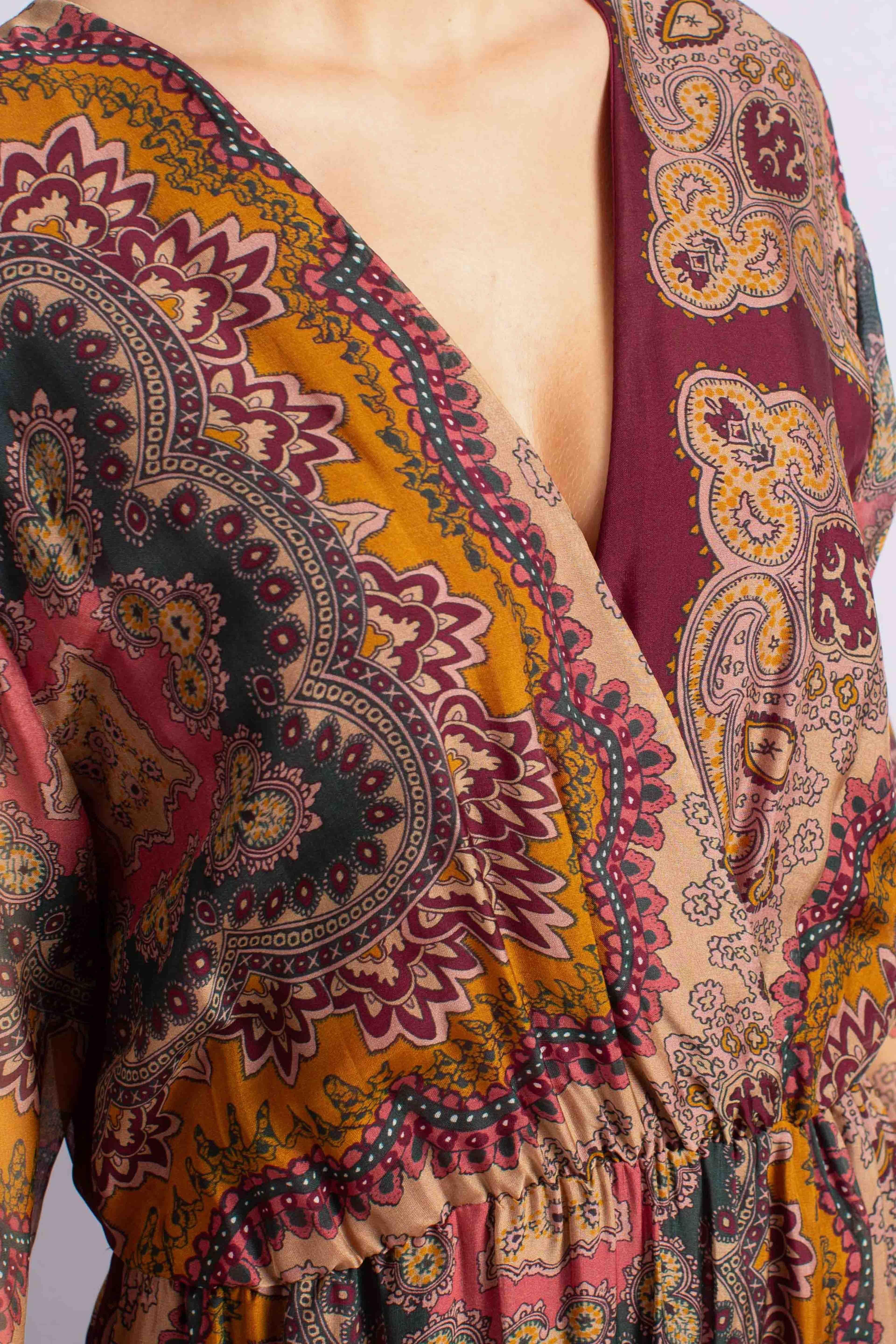 Abito lungo fantasia paisley A207Y006A3998 DIXIE