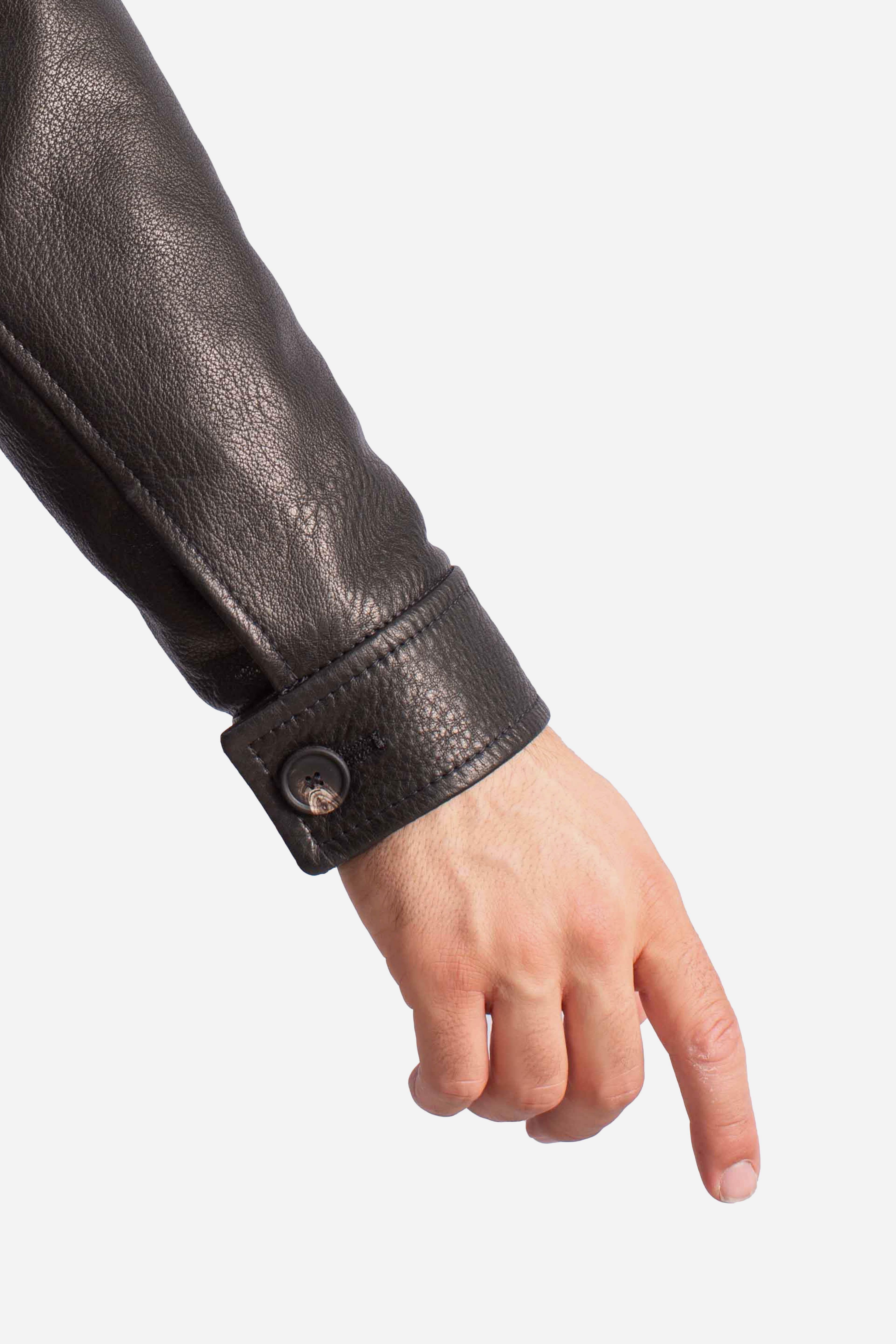 Giubbino in Pelle Nera GODWINCHI2506NERO TAGLIATORE