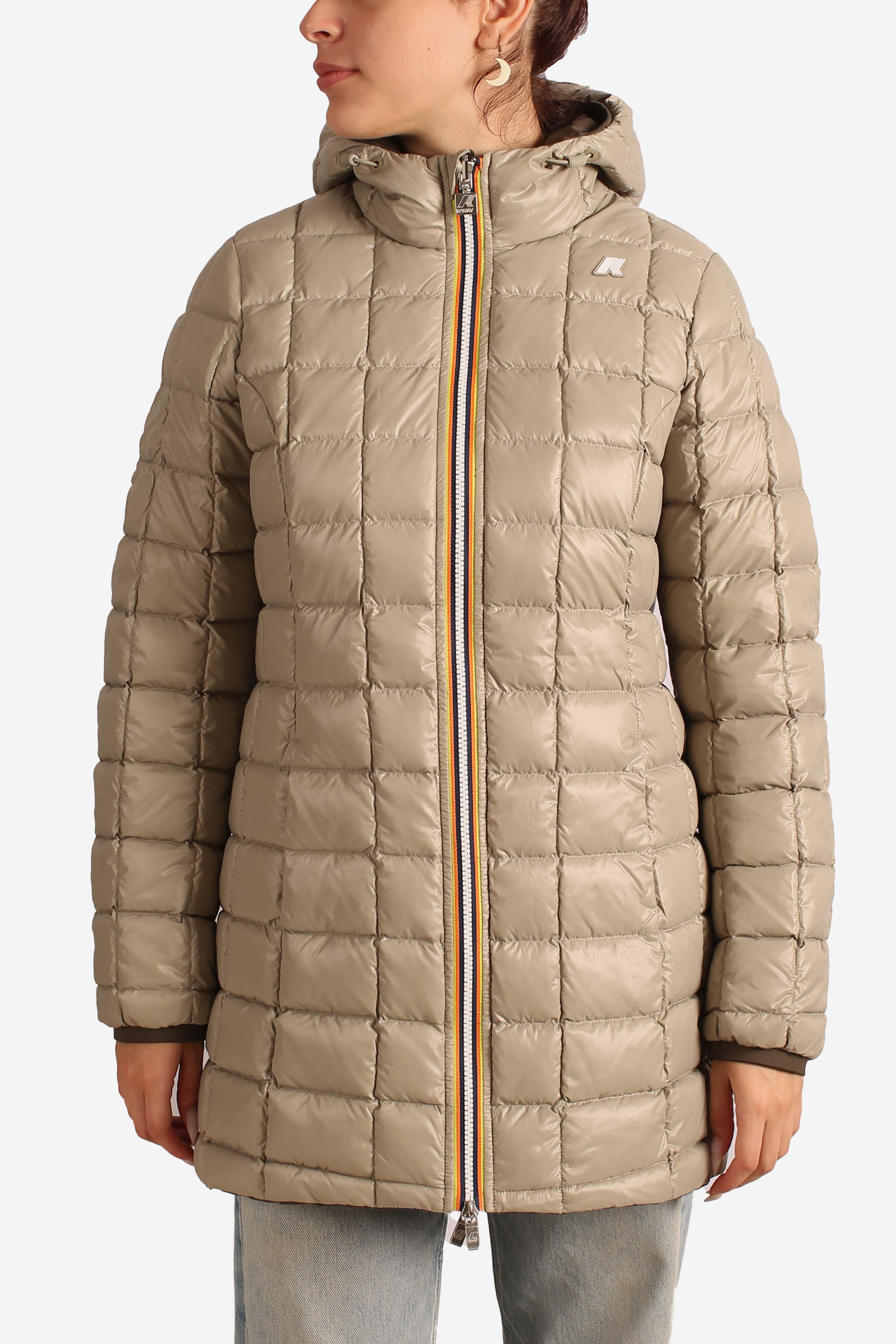 Giacca 3/4 DENISE ST THERMO REVERSIBLE black olive - green oak K8134CWB42 K-WAY