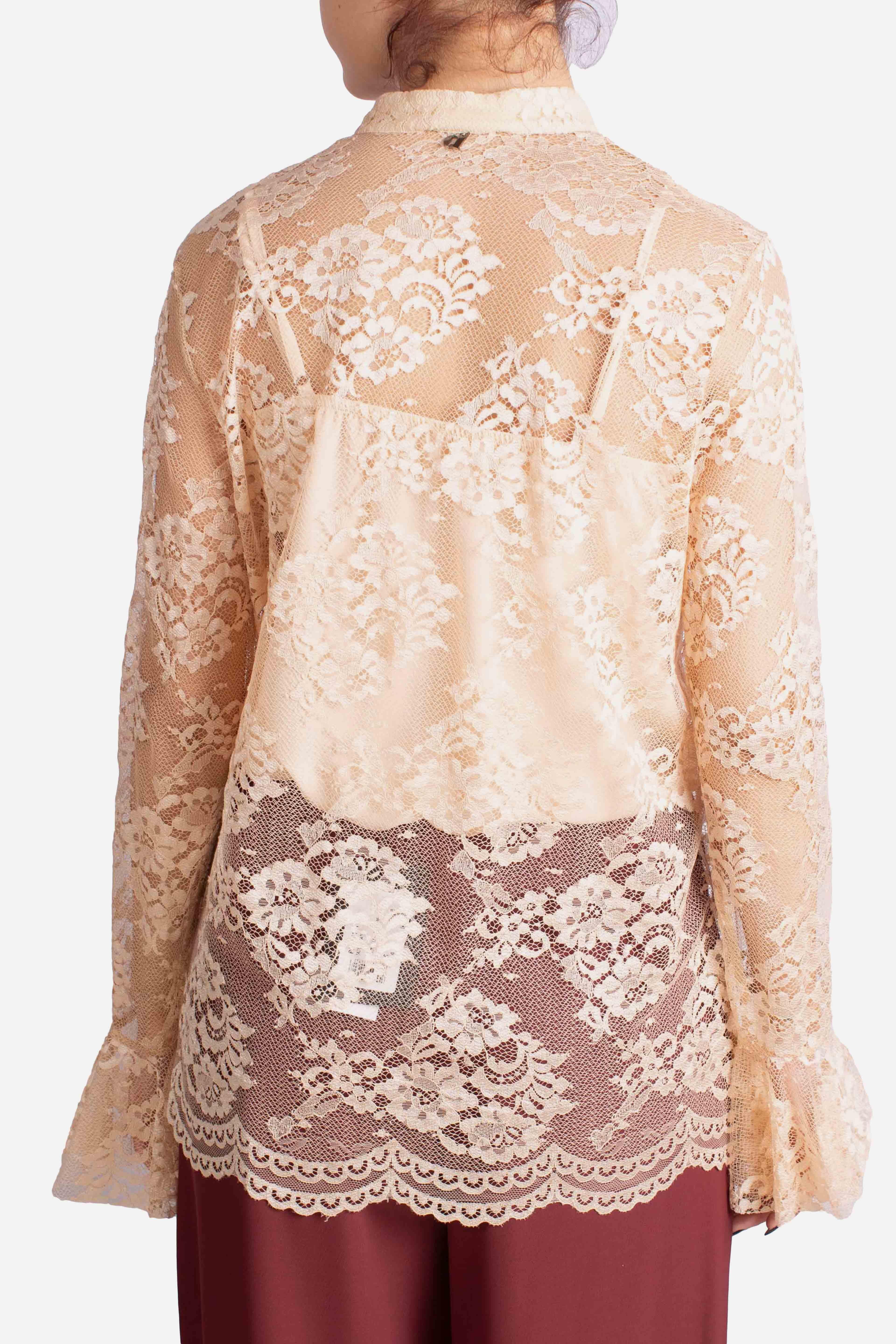 Camicia in pizzo con volant CFAAUTPA1180 DIXIE