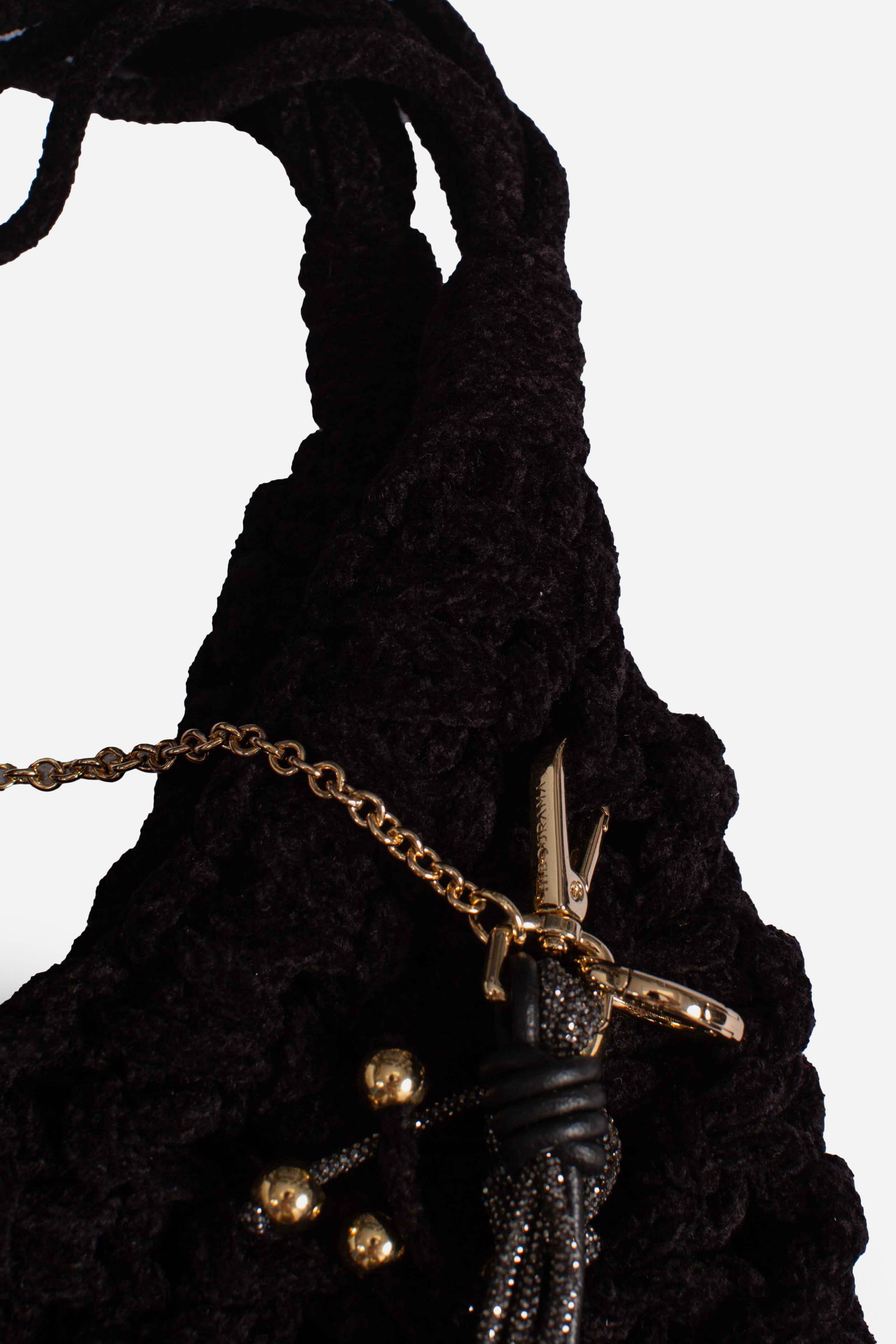 borsa VANNIFIQUE BIG VELVET CHARMS black VANNIFIQUE BIG VELVET CHARMSBLACK HIBOURAMA