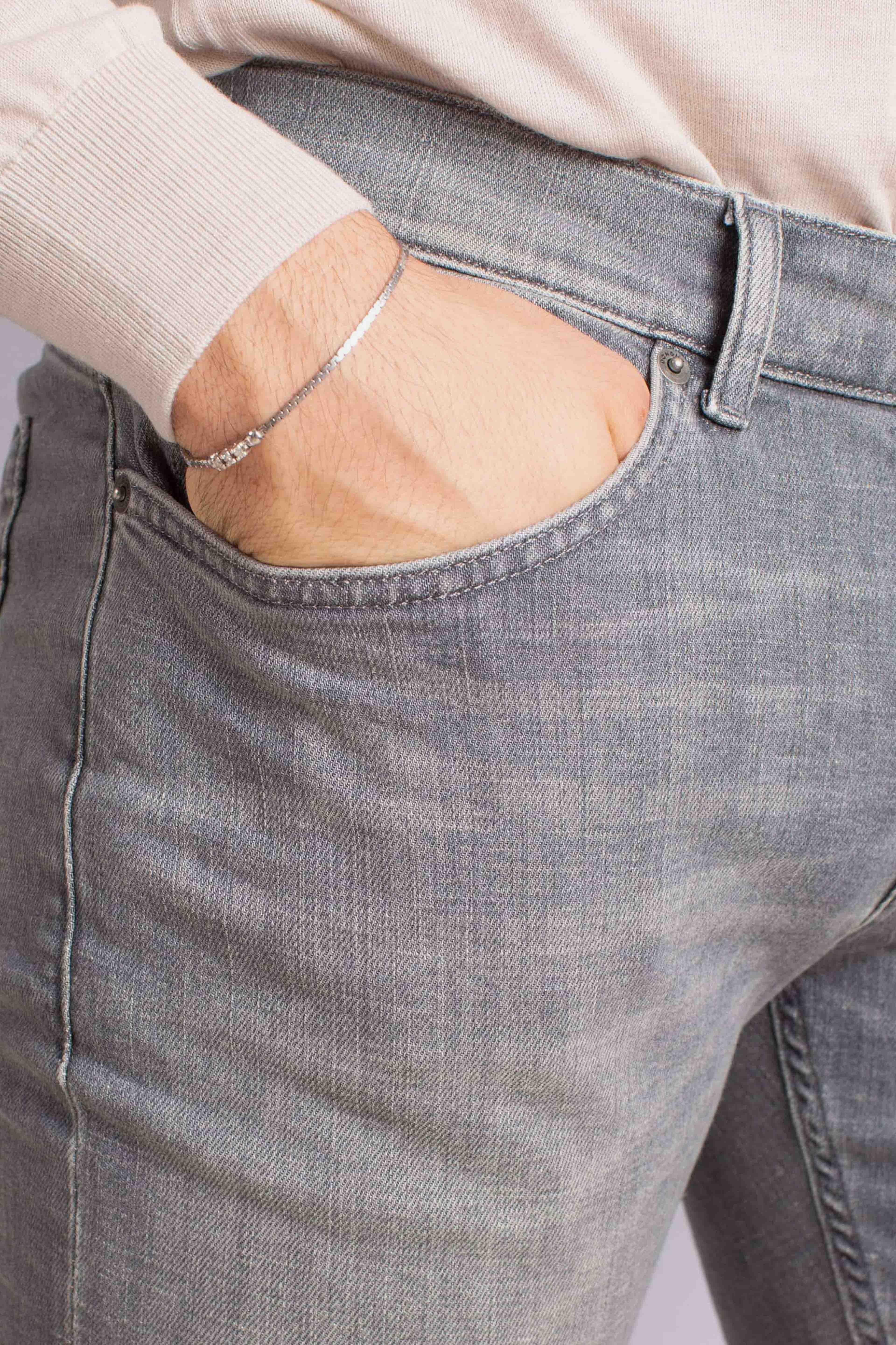Jeans Slim Fit in Denim Stretch grigio UP232DSK318UJ27900 DONDUP